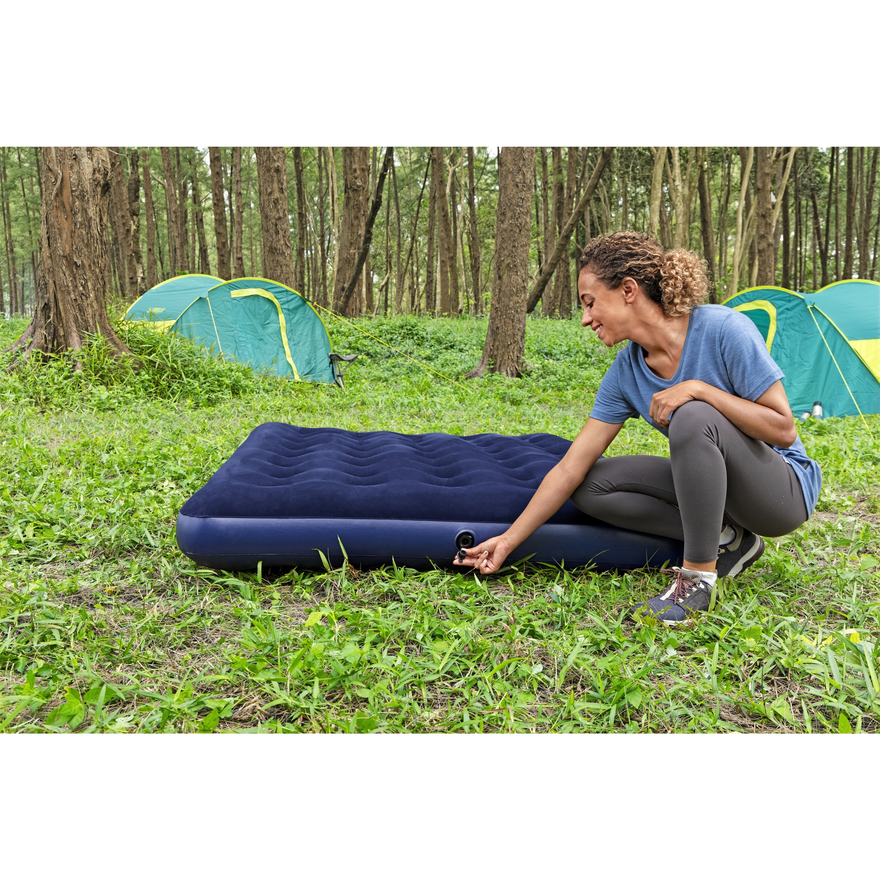 Voir la diapositive 12 : BESTWAY Matelas gonflable double 191 x 137 x 22 cm - Bleu