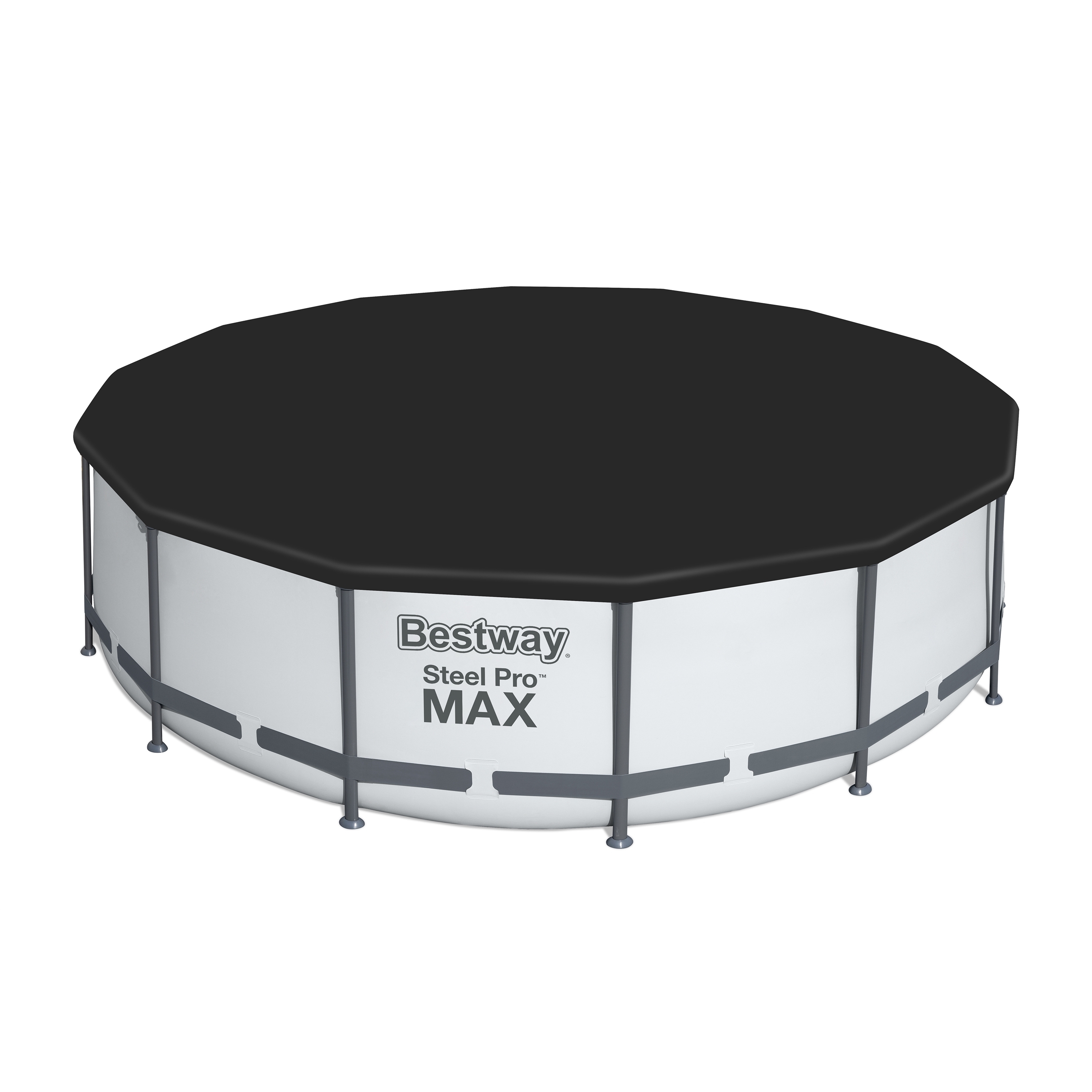Voir la diapositive 3 : BESTWAY Bâches De Piscine 4 saisons Ø 427 Cm - Noir
