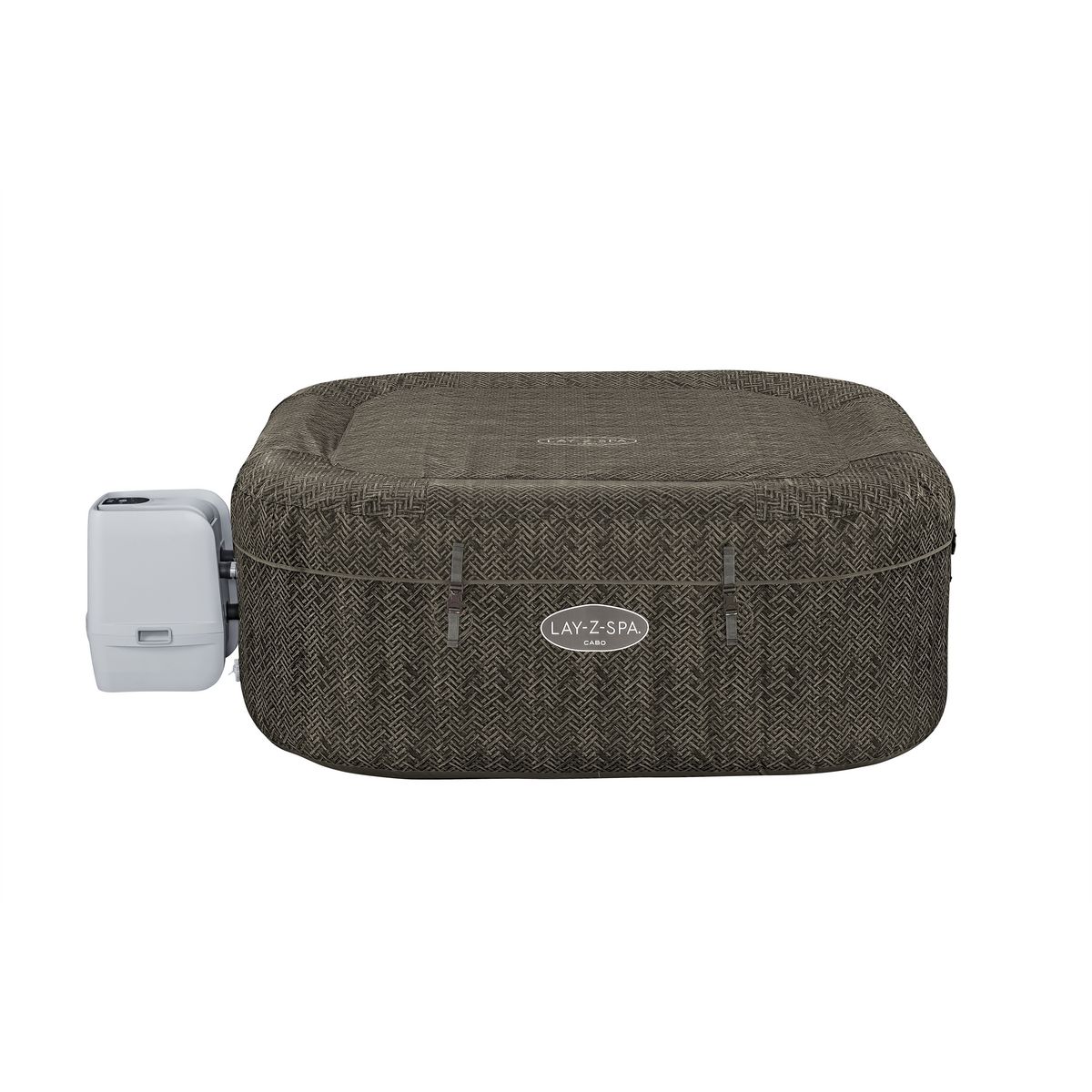 BESTWAY Spa gonflable carré Lay-Z-Spa Cabo Hydrojet™ 4-6 places Wifi - Imprimé osier