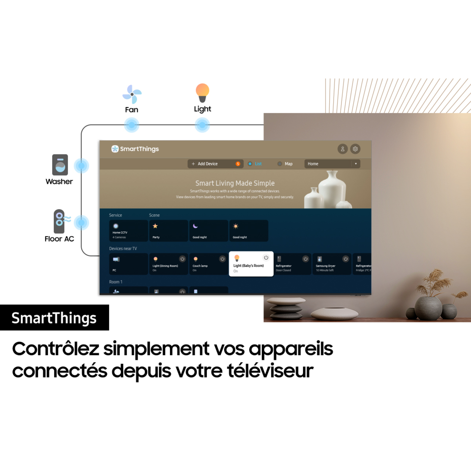 Voir la diapositive 7 : SAMSUNG TV Crystal UHD TU55CU7025 2024
