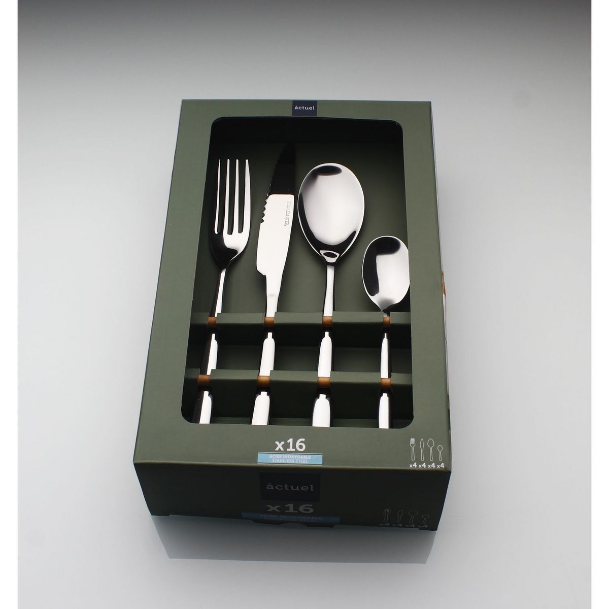 ACTUEL Ménagère 16 pièces DRESSY - Inox