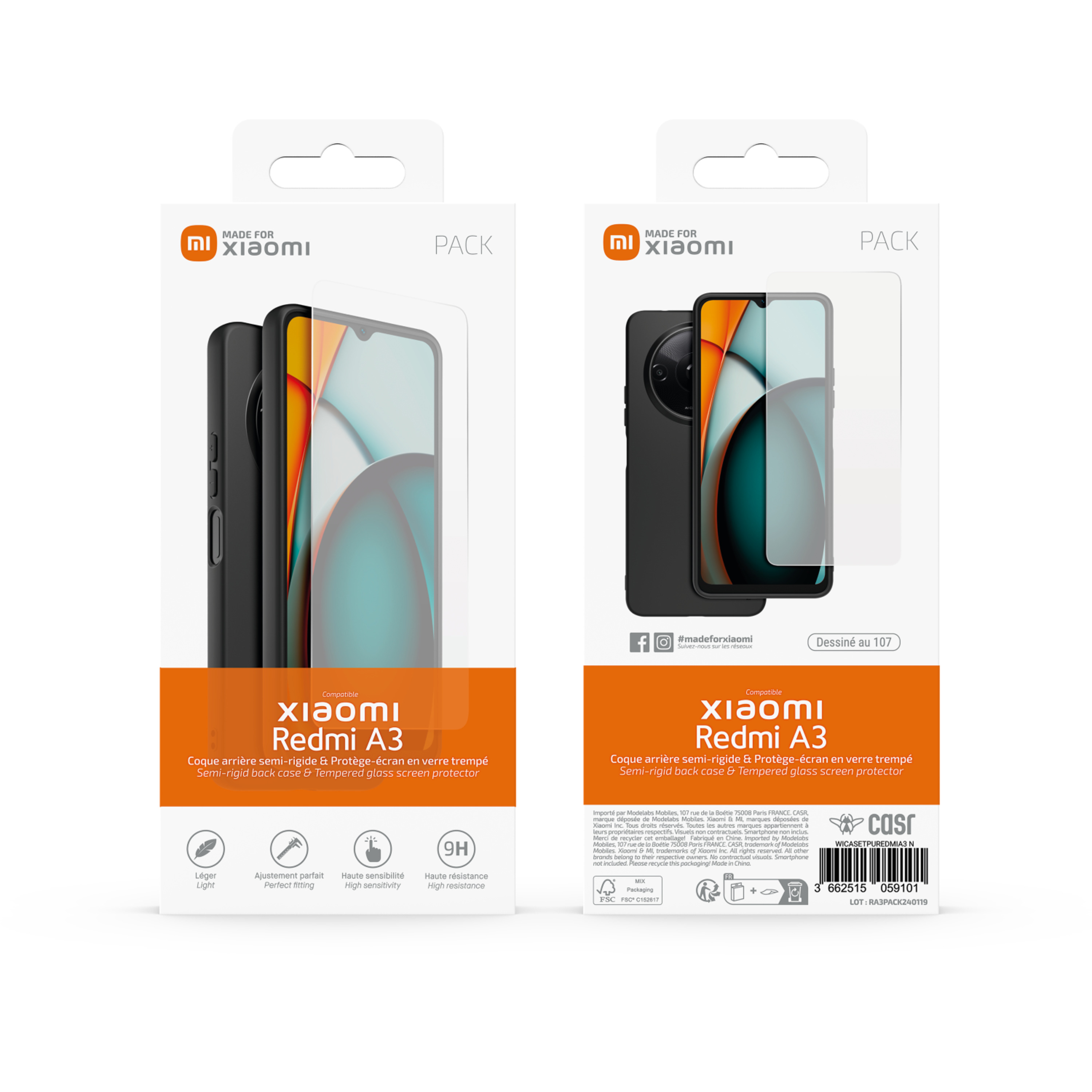 Voir la diapositive 9 : XIAOMI Pack Coque + verre trempé pour Redmi A3