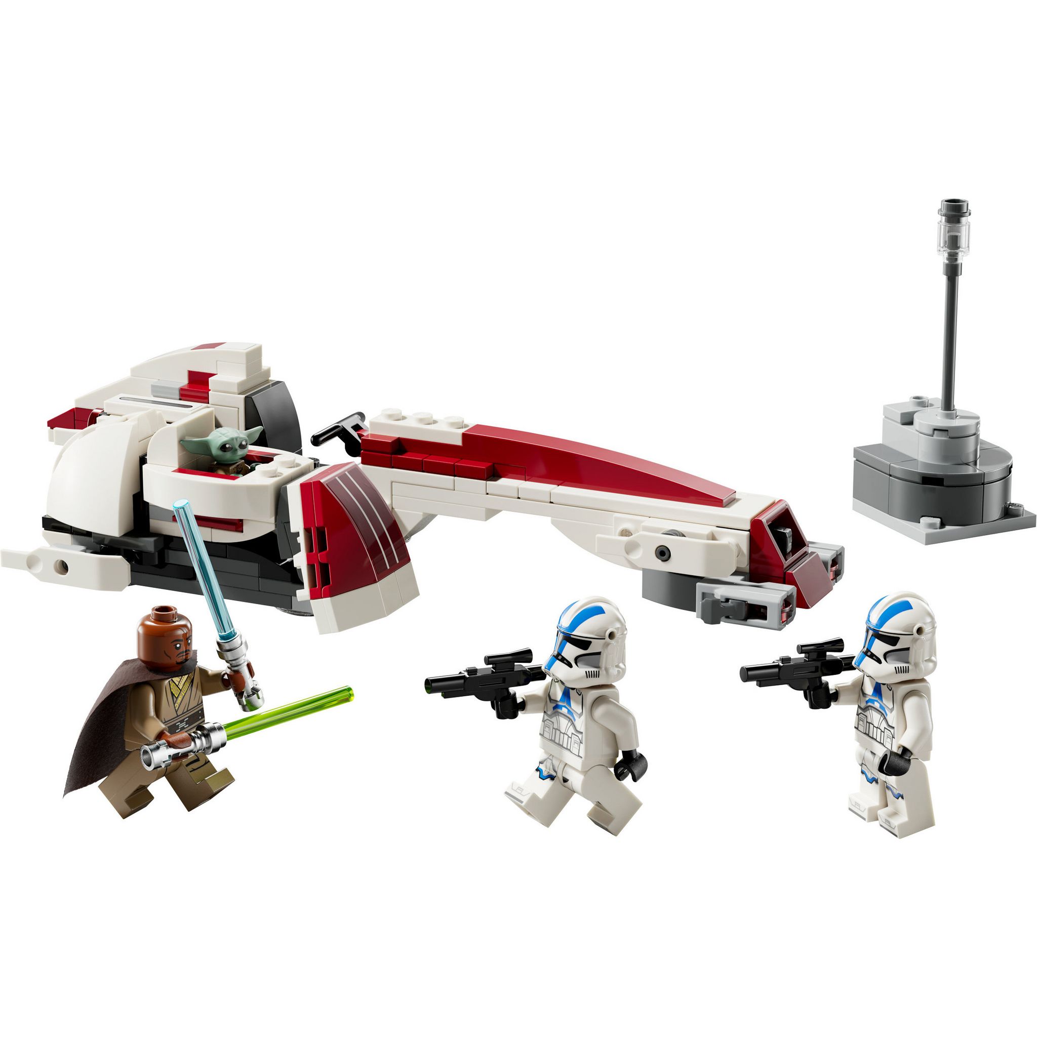 Voir la diapositive 2 : LEGO Star Wars 75378 - The Mandalorian L'évasion en Speeder BARC Set de construction pour enfants - Moto avec side-car à construire, Inclut Kelleran Beq et Grogu,