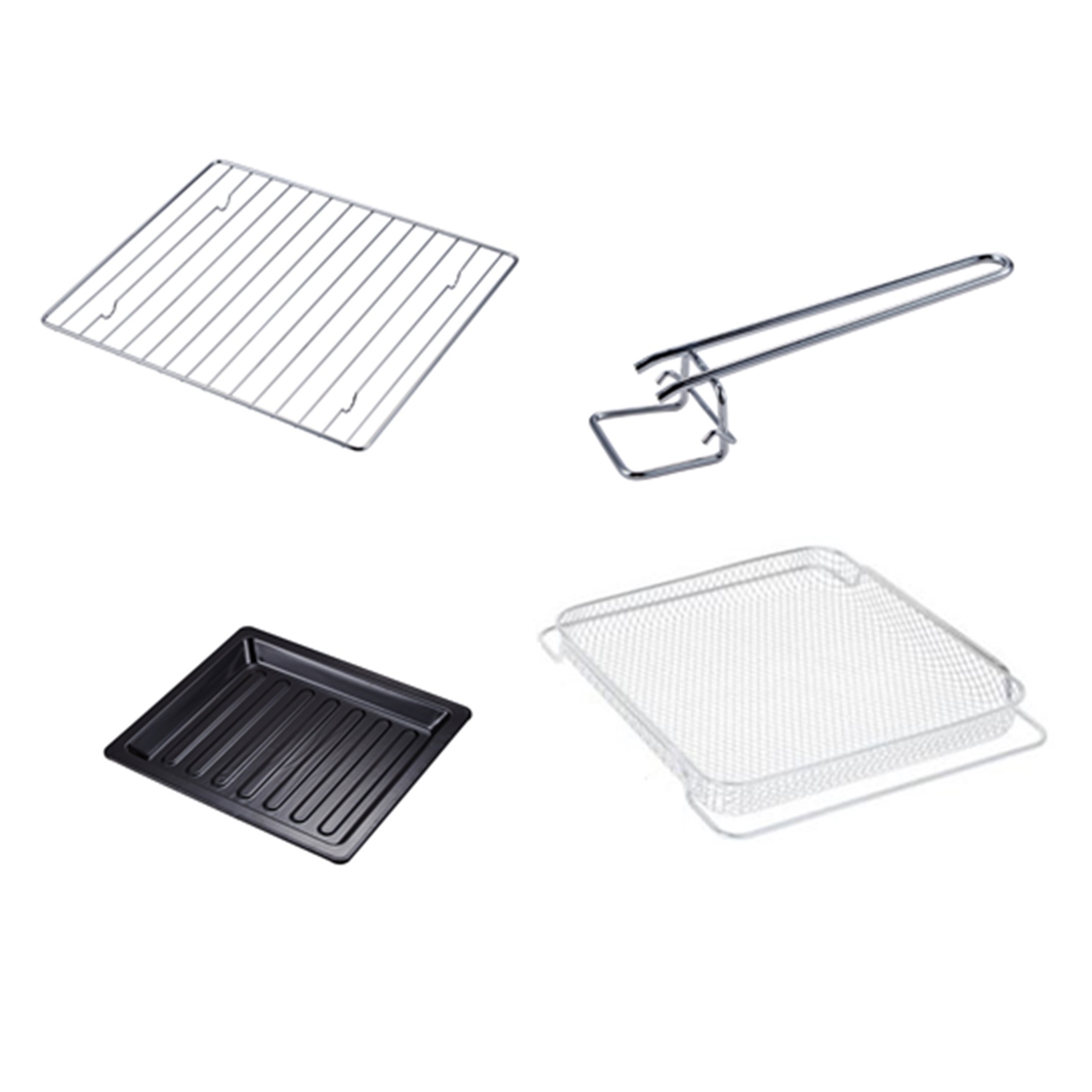 Voir la diapositive 2 : SILVERSTYLE Mini four à air chaud 003006 - 1600 W - Capacité 22 L - Noir