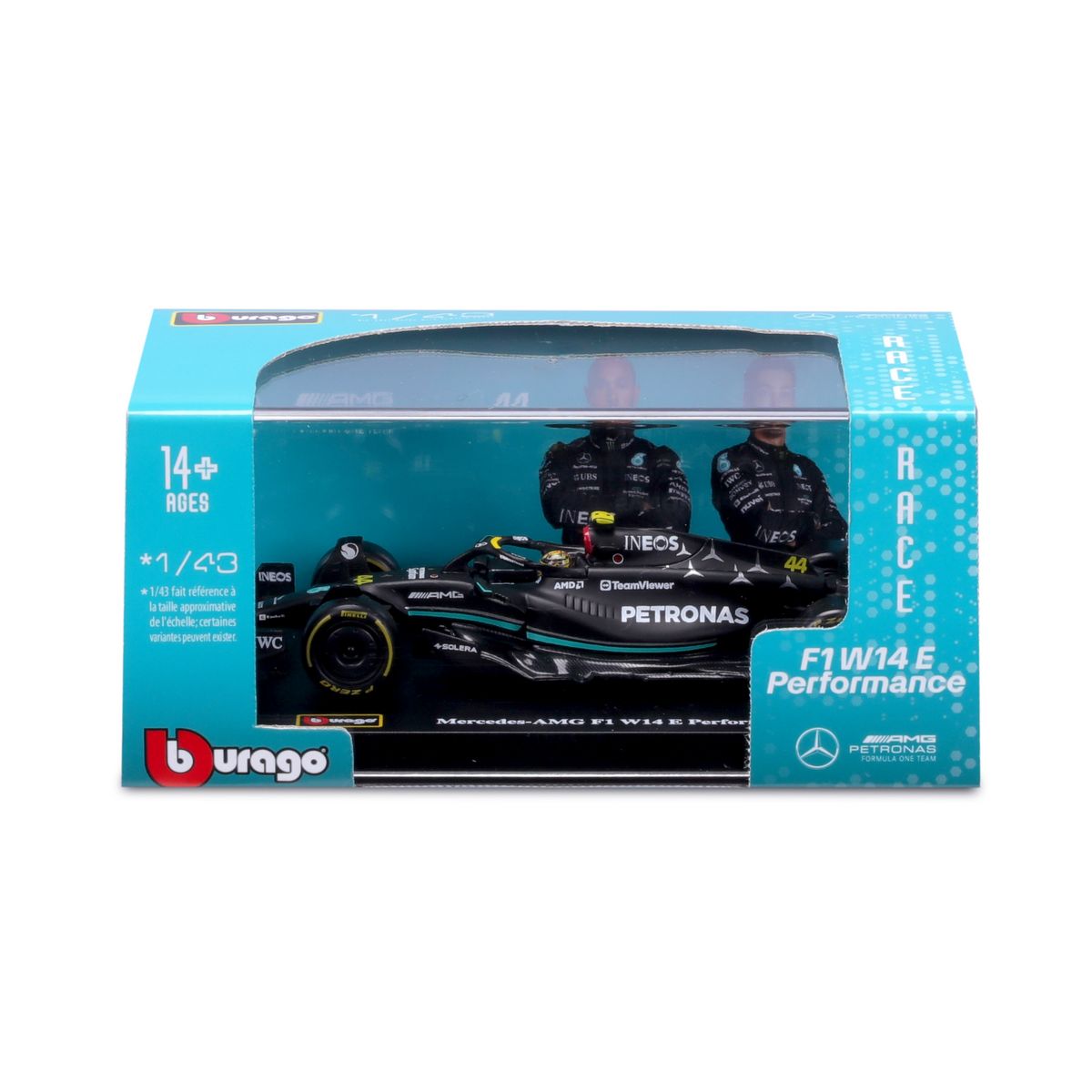BBURAGO Voiture Racing MCL60 Pilote avec casque échelle 1/43ème
