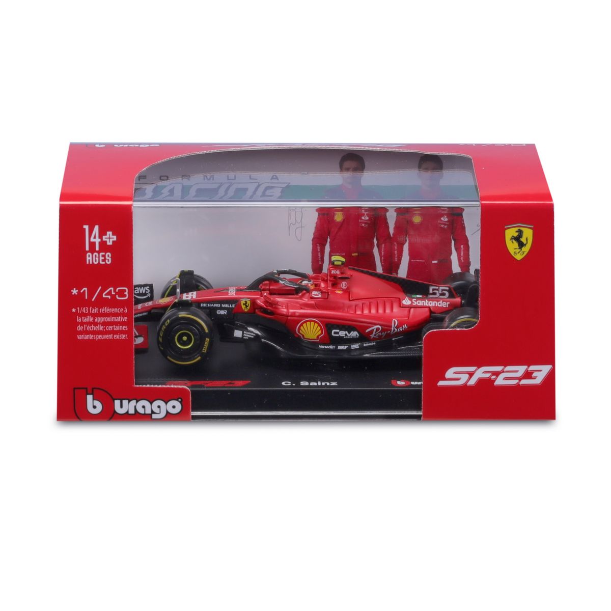 BBURAGO Voiture Racing MCL60 Pilote avec casque échelle 1/43ème