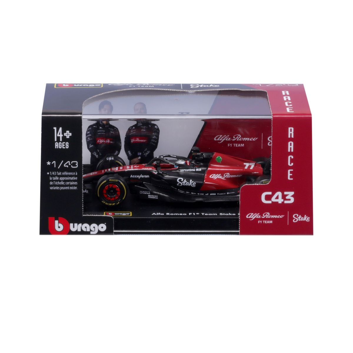 BBURAGO Voiture Racing MCL60 Pilote avec casque échelle 1/43ème