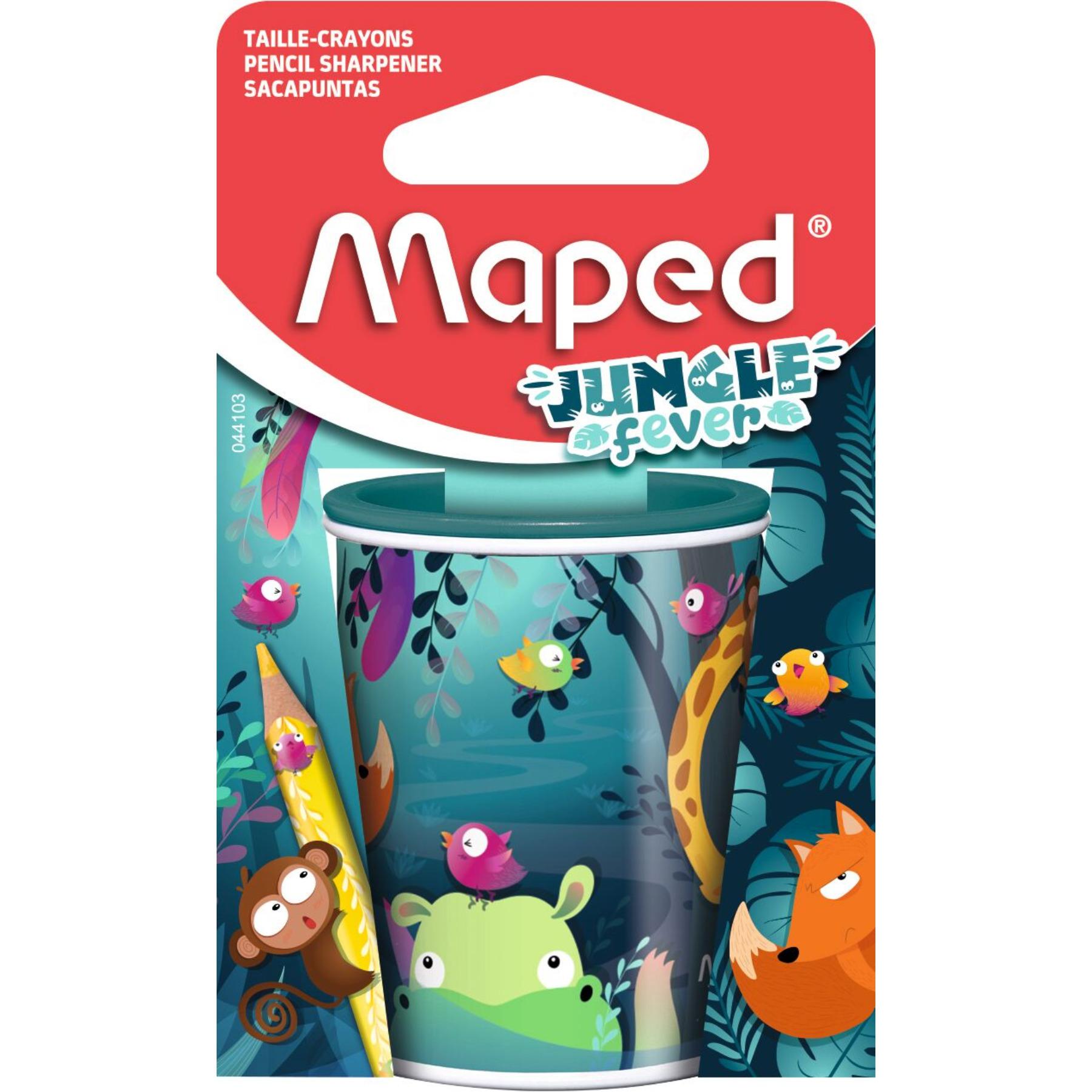 MAPED Taille-crayons Jungle Fever 2 trous canette
