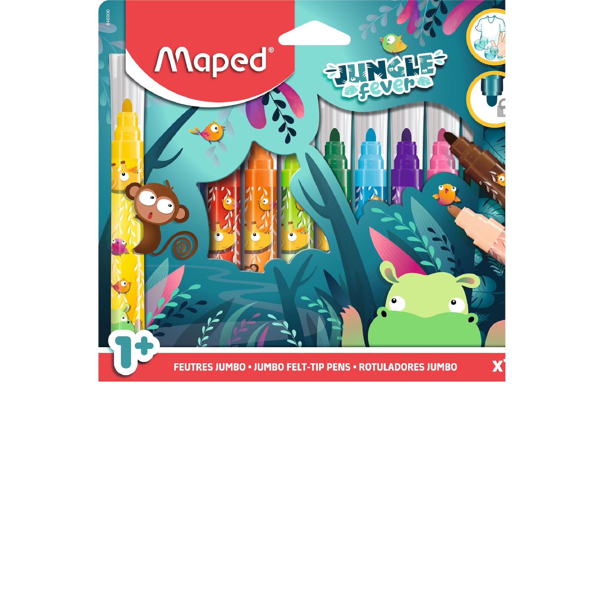 MAPED Pochette de 12 feutres Jungle Fever