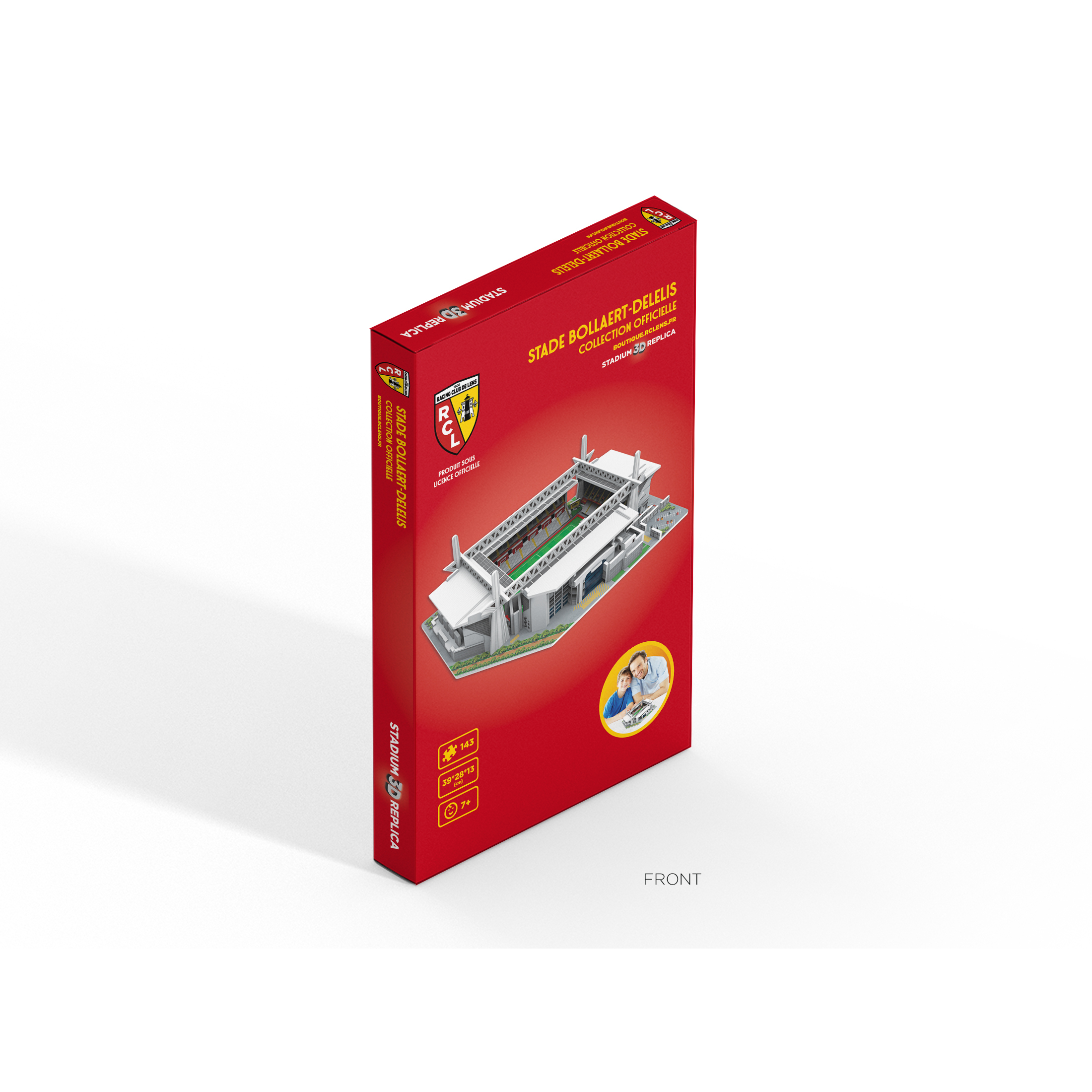 Voir la diapositive 2 : MEGABLEU Puzzle 143 pièces Mini Stade RC Lens