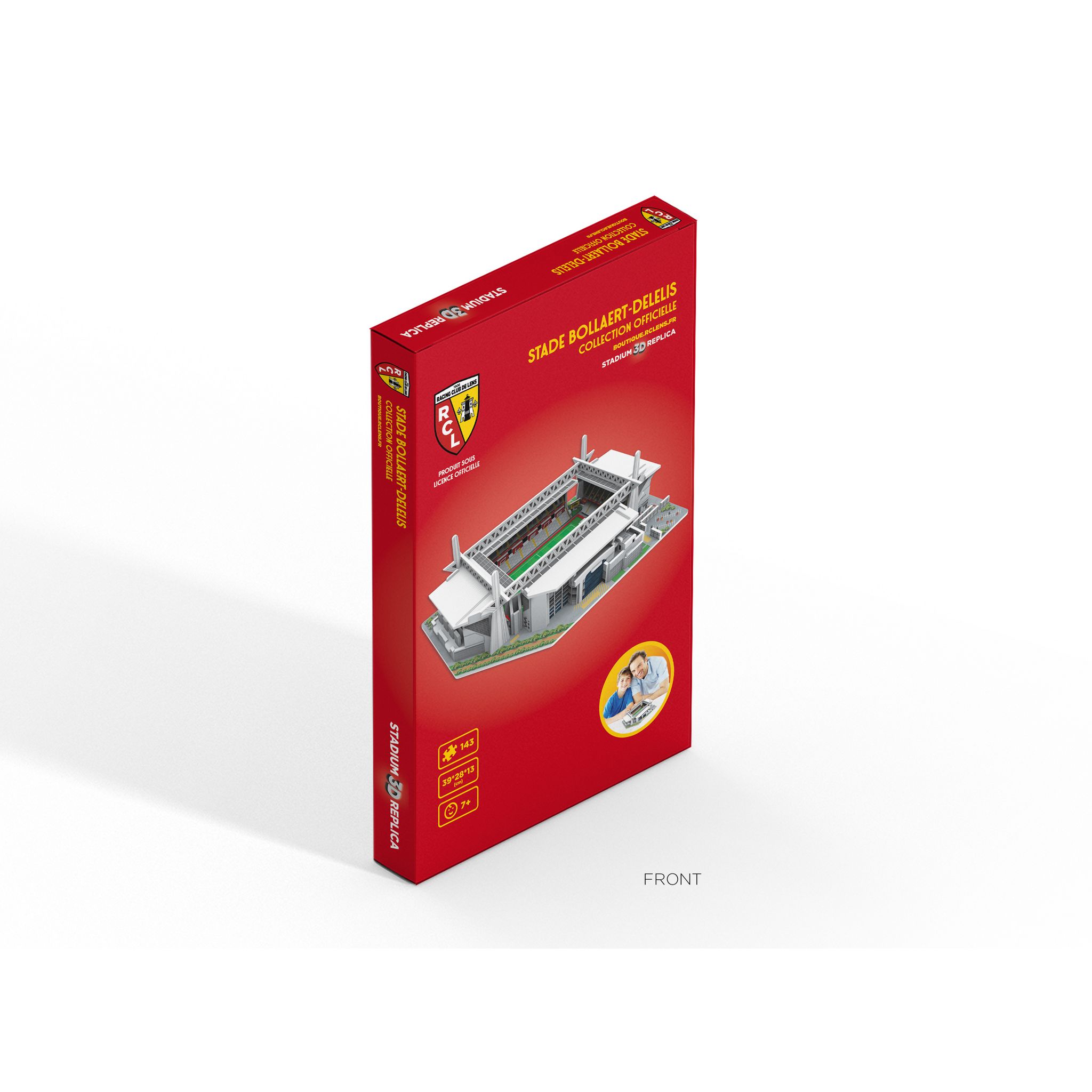 Voir la diapositive 2 : MEGABLEU Puzzle 143 pièces Mini Stade RC Lens