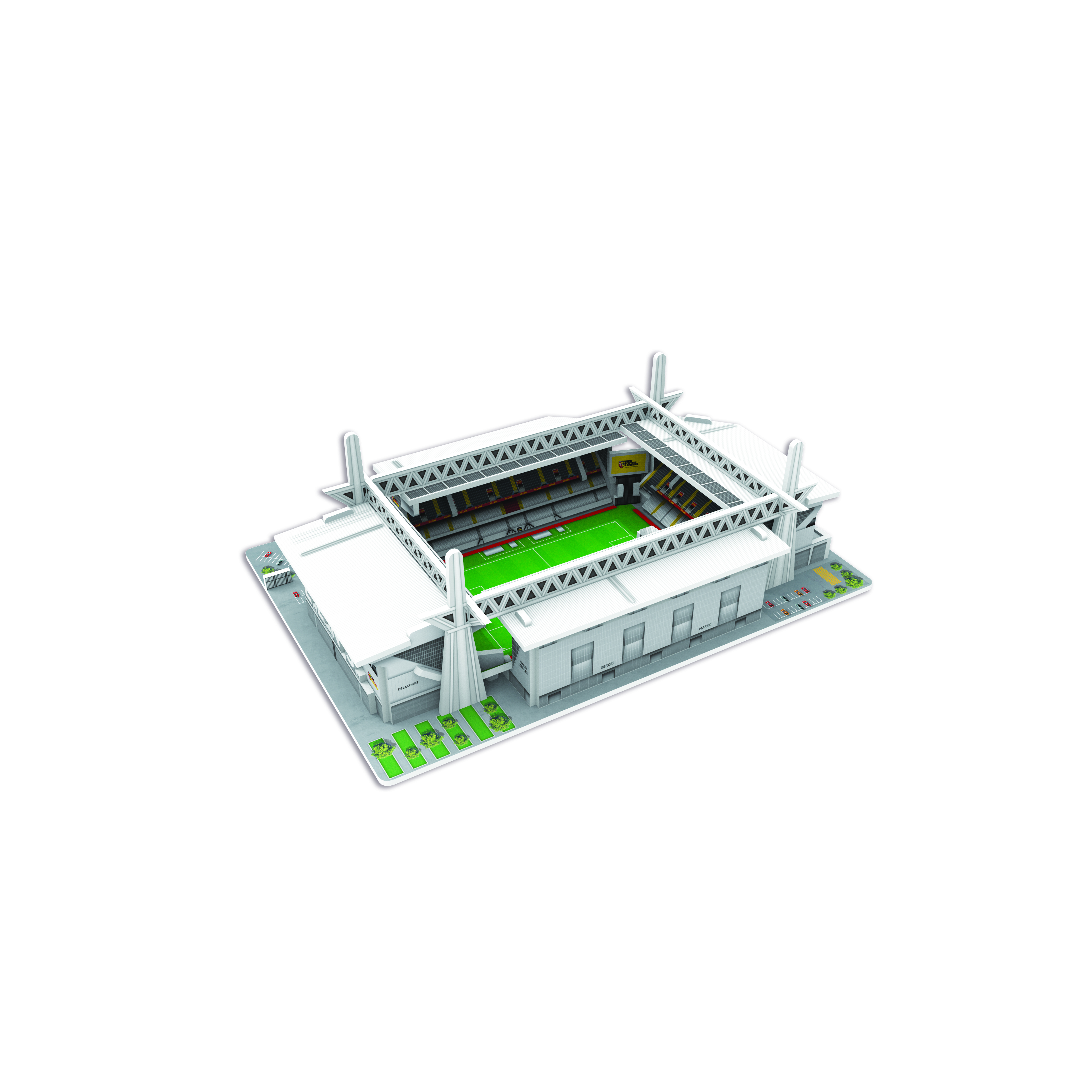 Voir la diapositive 4 : MEGABLEU Puzzle 143 pièces Mini Stade RC Lens