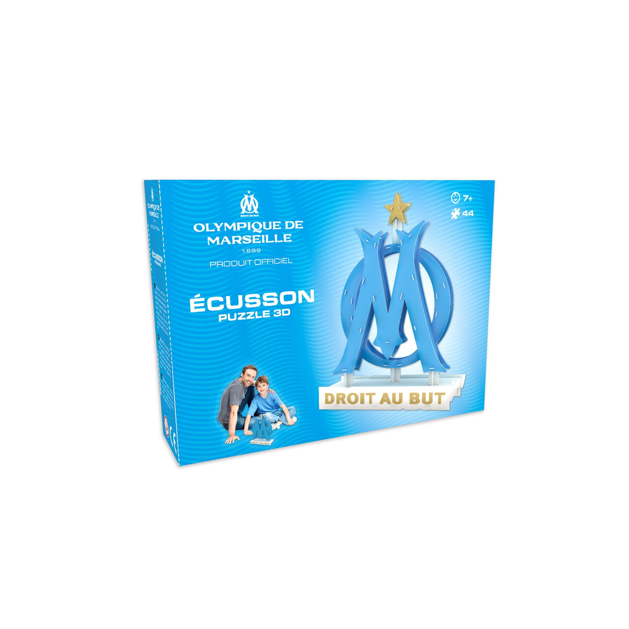 MEGABLEU Puzzle 3D 44 pièces Ecusson de l'OM