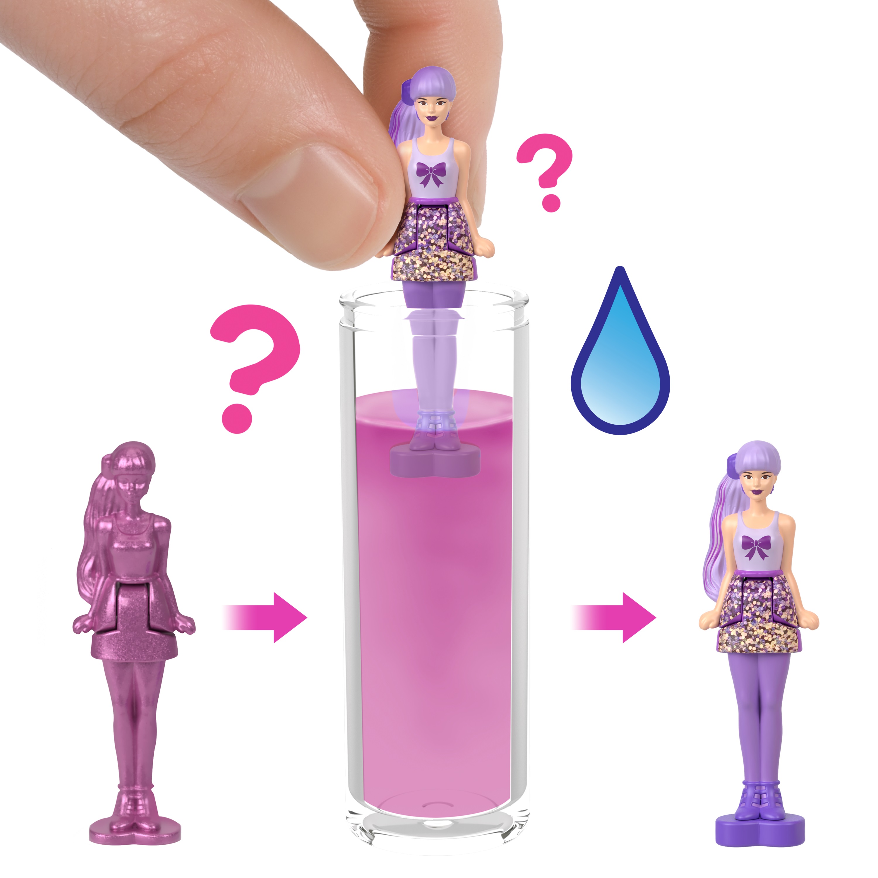 Voir la diapositive 6 : MATTEL Figurine mini Barbie Color Reveal