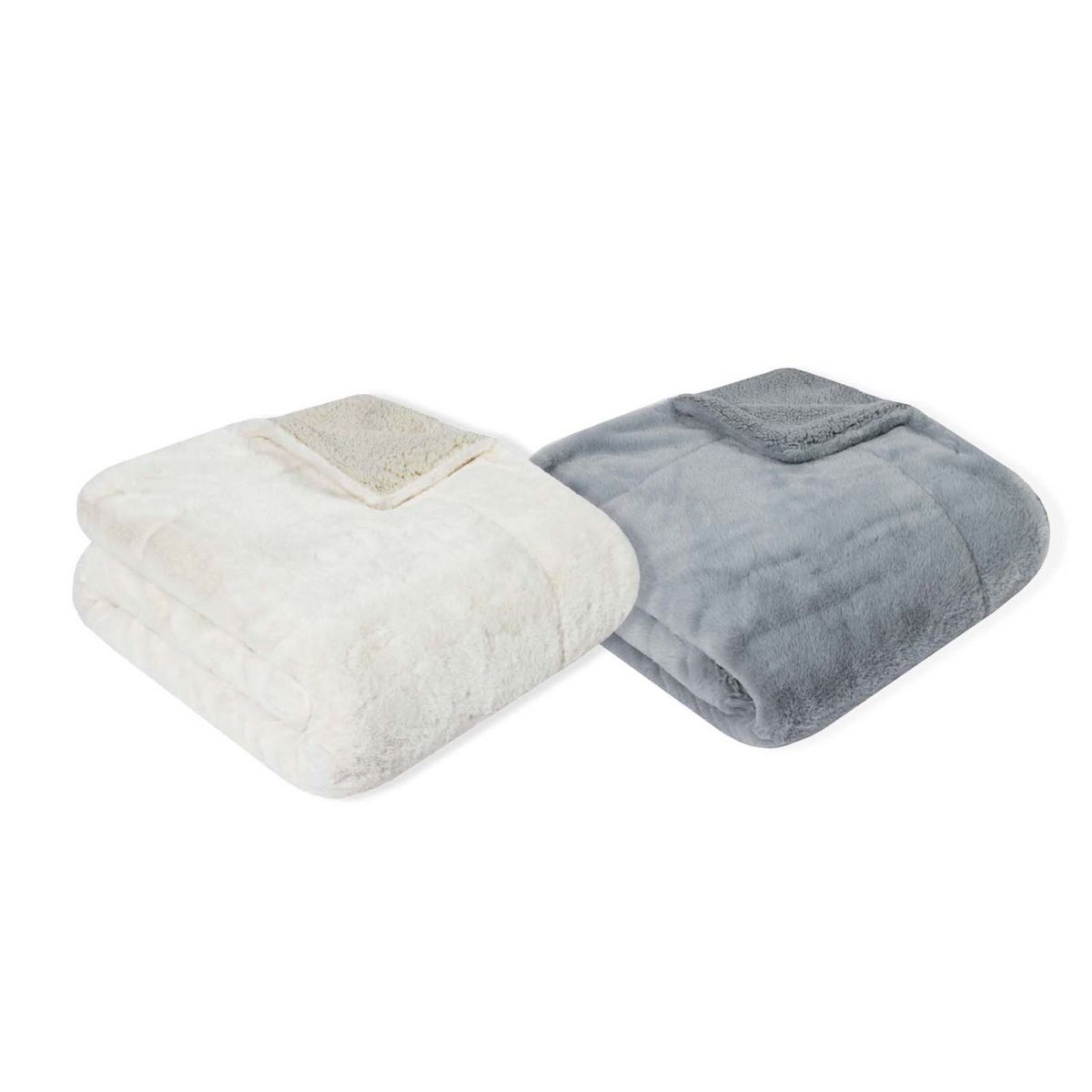 ACTUEL Plaid en fausse fourrure