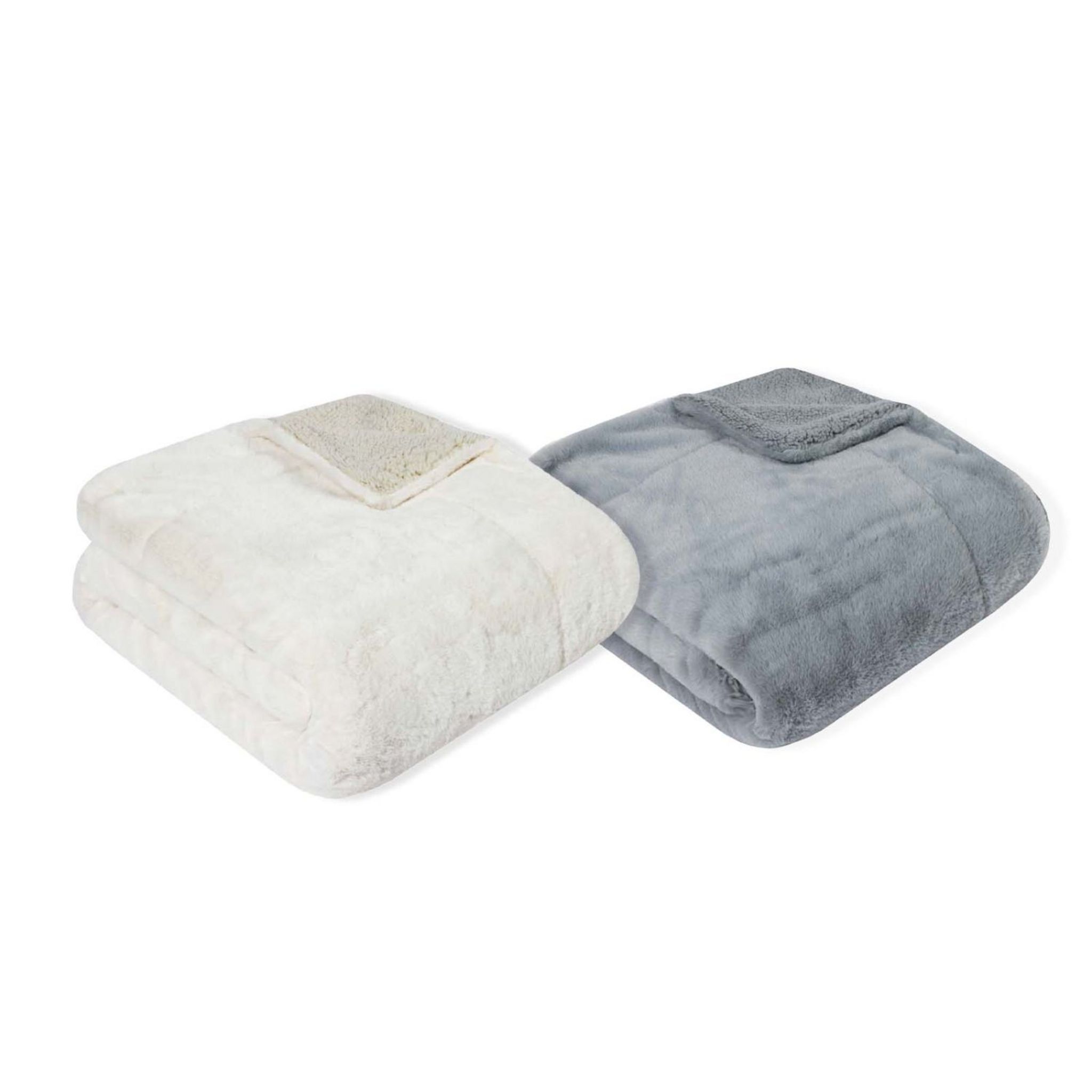 Voir la diapositive 3 : ACTUEL Plaid en fausse fourrure