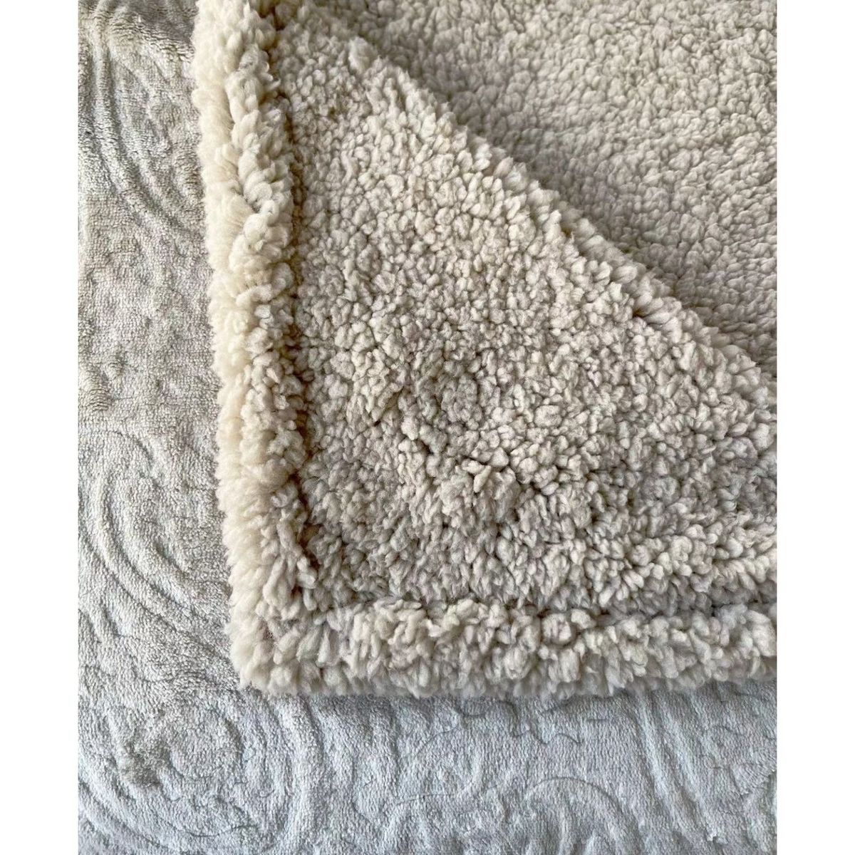 ACTUEL Couverture flannel et sherpa