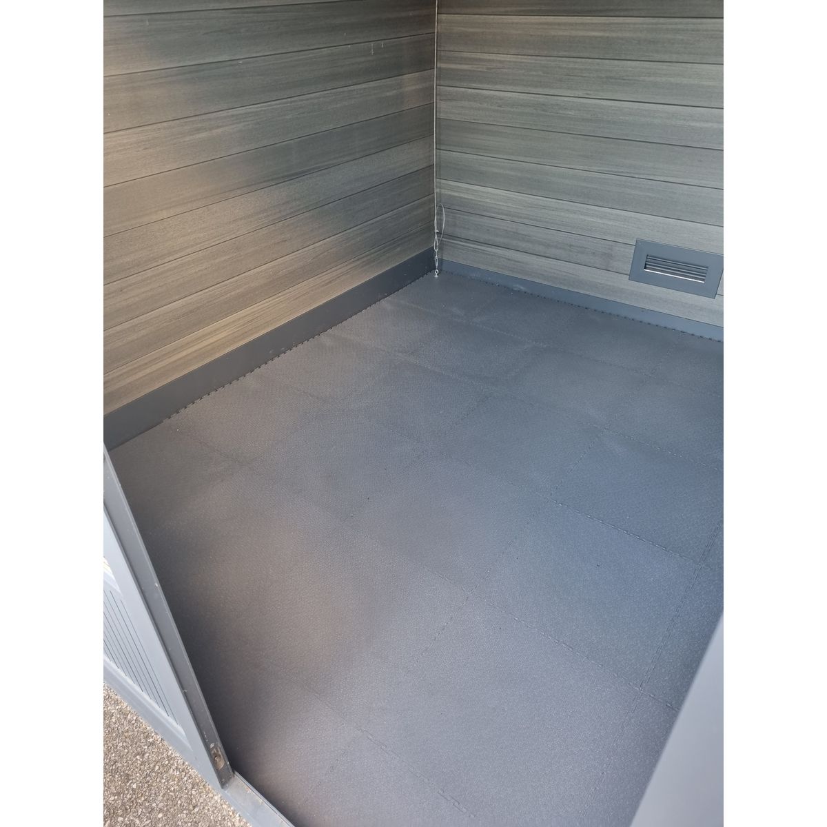 Lot de 10 dalles recoupables & pour tout type de sol - 2,50 m² - 50 x 50 cm - PVC - gris foncé