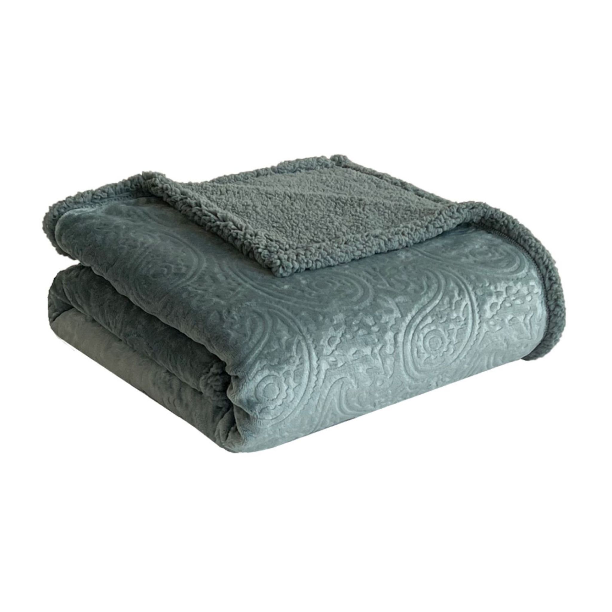 Voir la diapositive 1 : ACTUEL Couverture flannel et sherpa