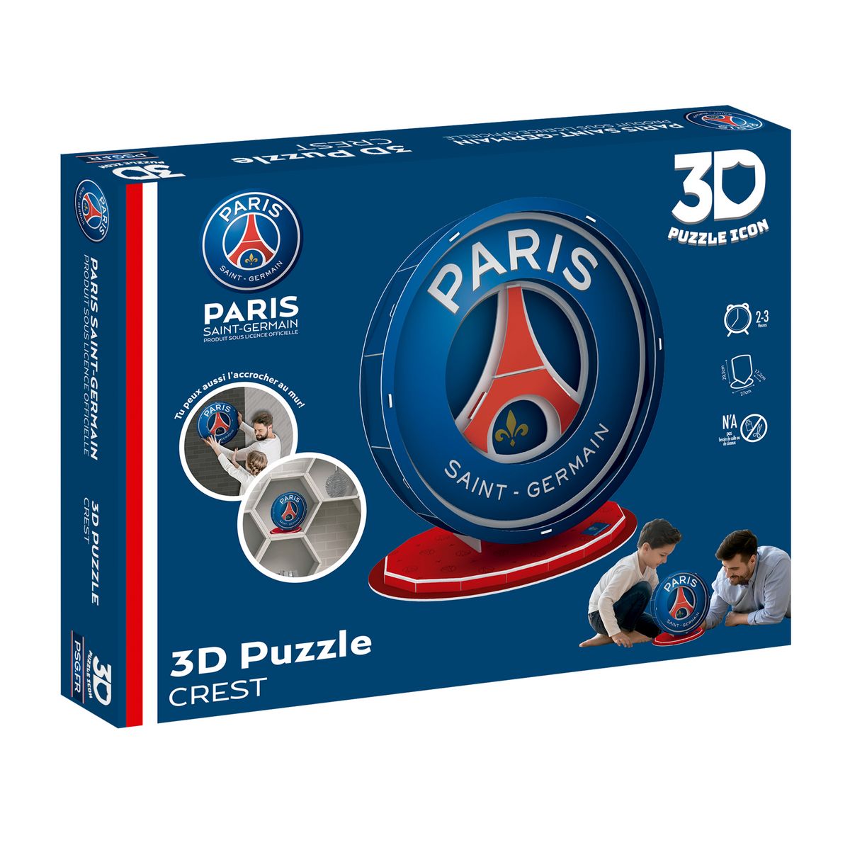 MEGABLEU Puzzle 3D 19 pièces Ecusson du PSG
