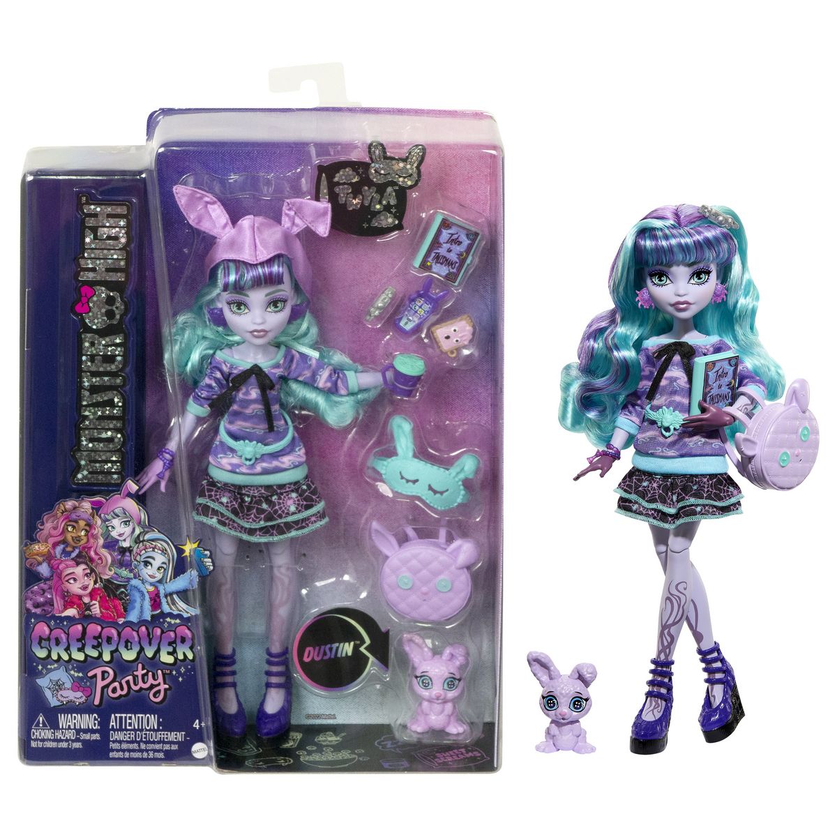 MATTEL Poupée Monster High Dustin soirée pyjama