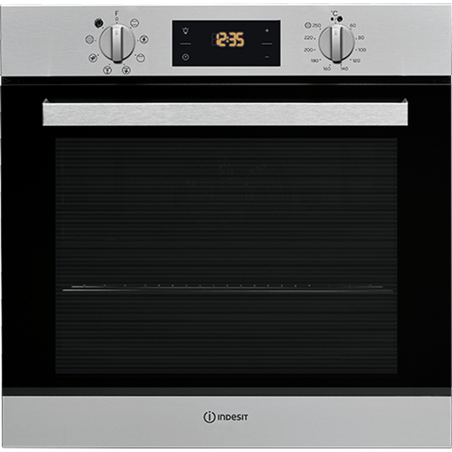 Voir la diapositive 3 : INDESIT Four encastrable IFW6540PIX, 66 L, Multifonction, Chaleur tournante, Nettoyage pyrolyse, A