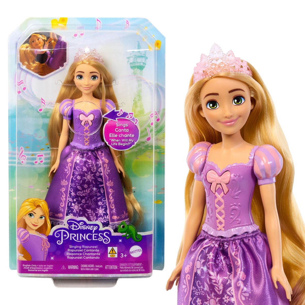 MATTEL Poupée Raiponce Chantante