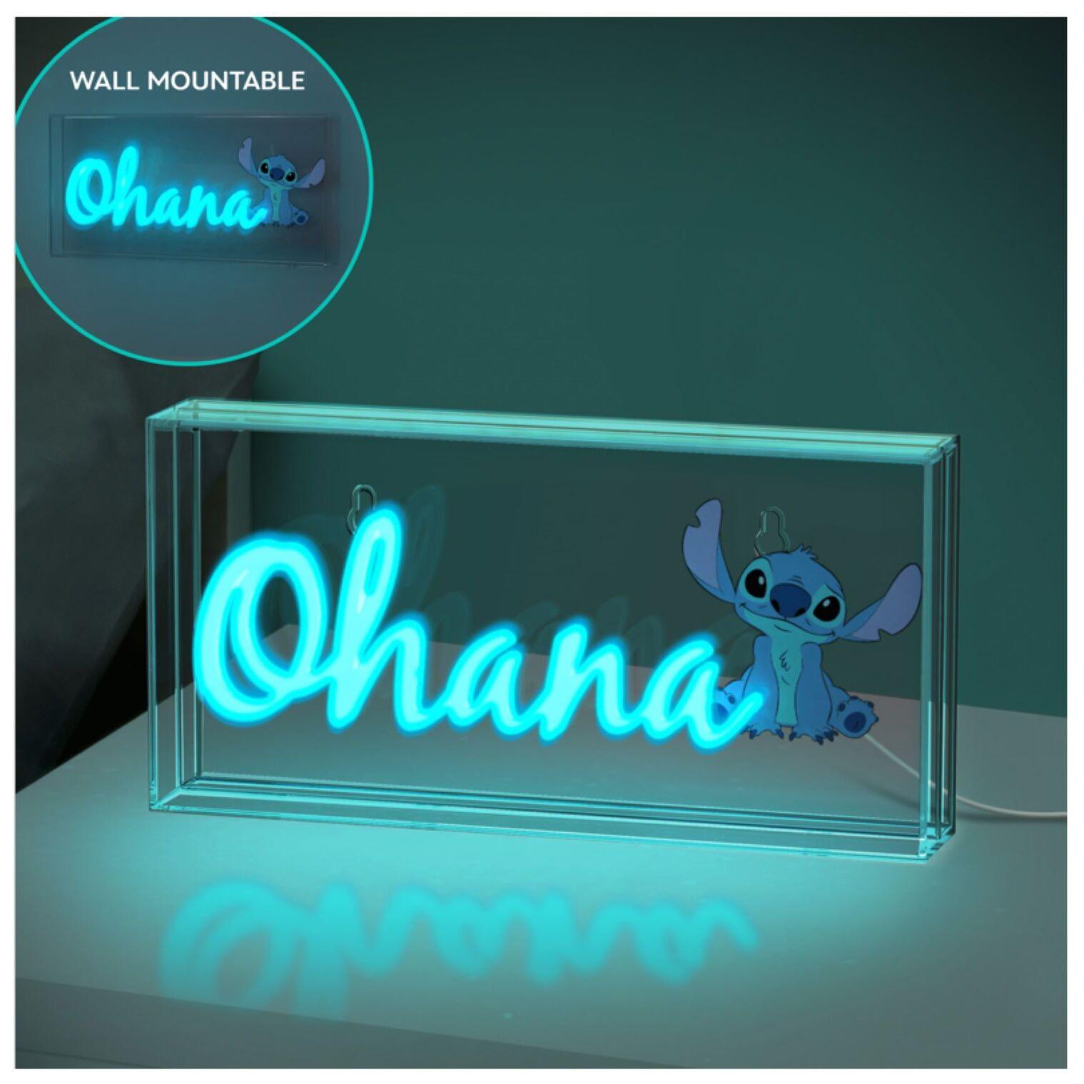 WTT Lampe Led néon Ohana Lilo & Stitch Disney