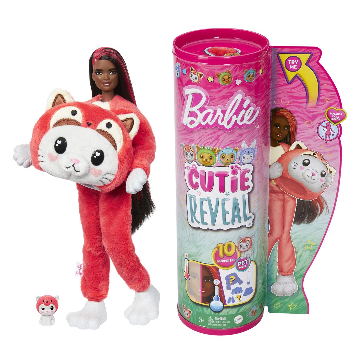 MATTEL Poupée Barbie Cutie Reveal Panda Roux