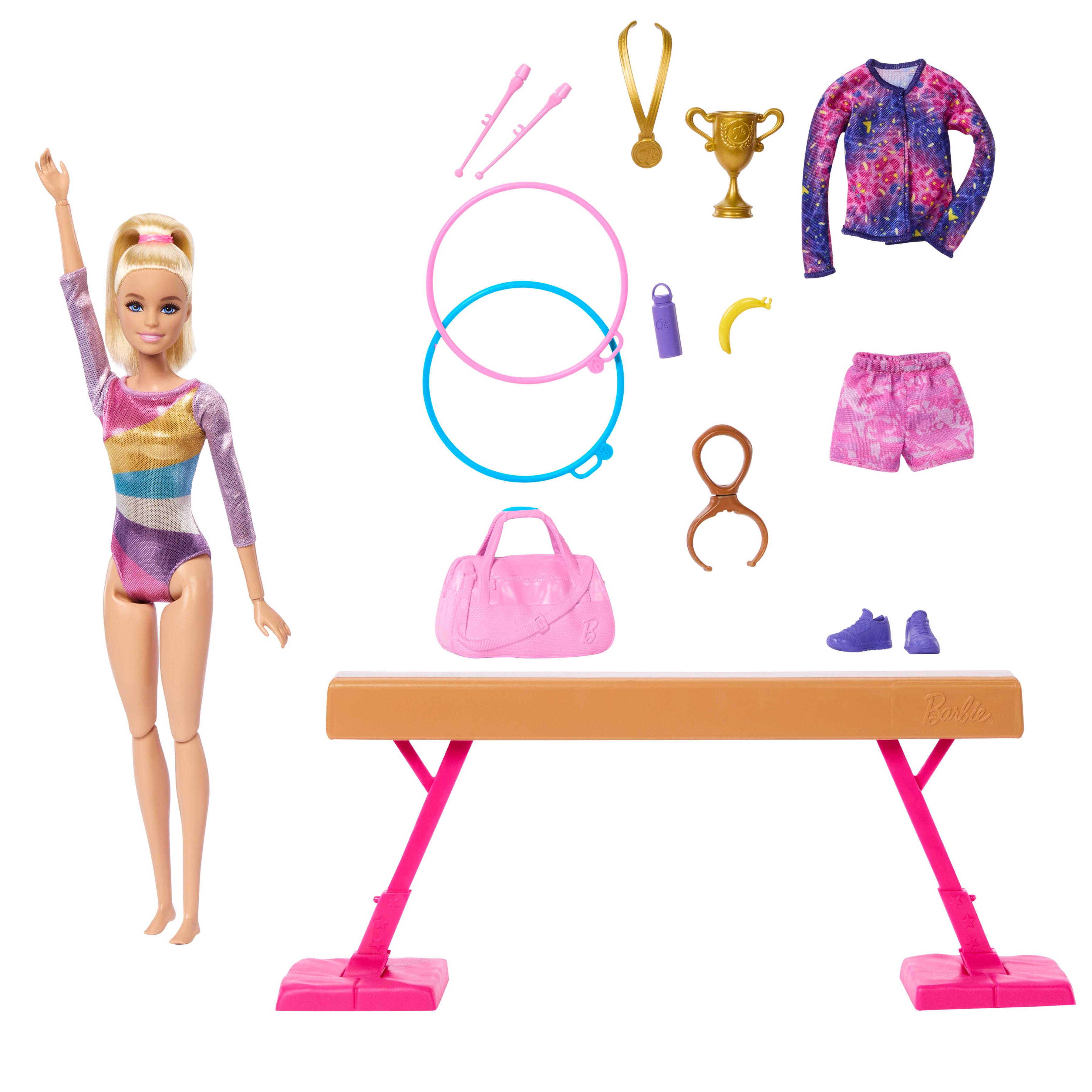 Voir la diapositive 4 : MATTEL Coffret Barbie Gymnastique et accessoires