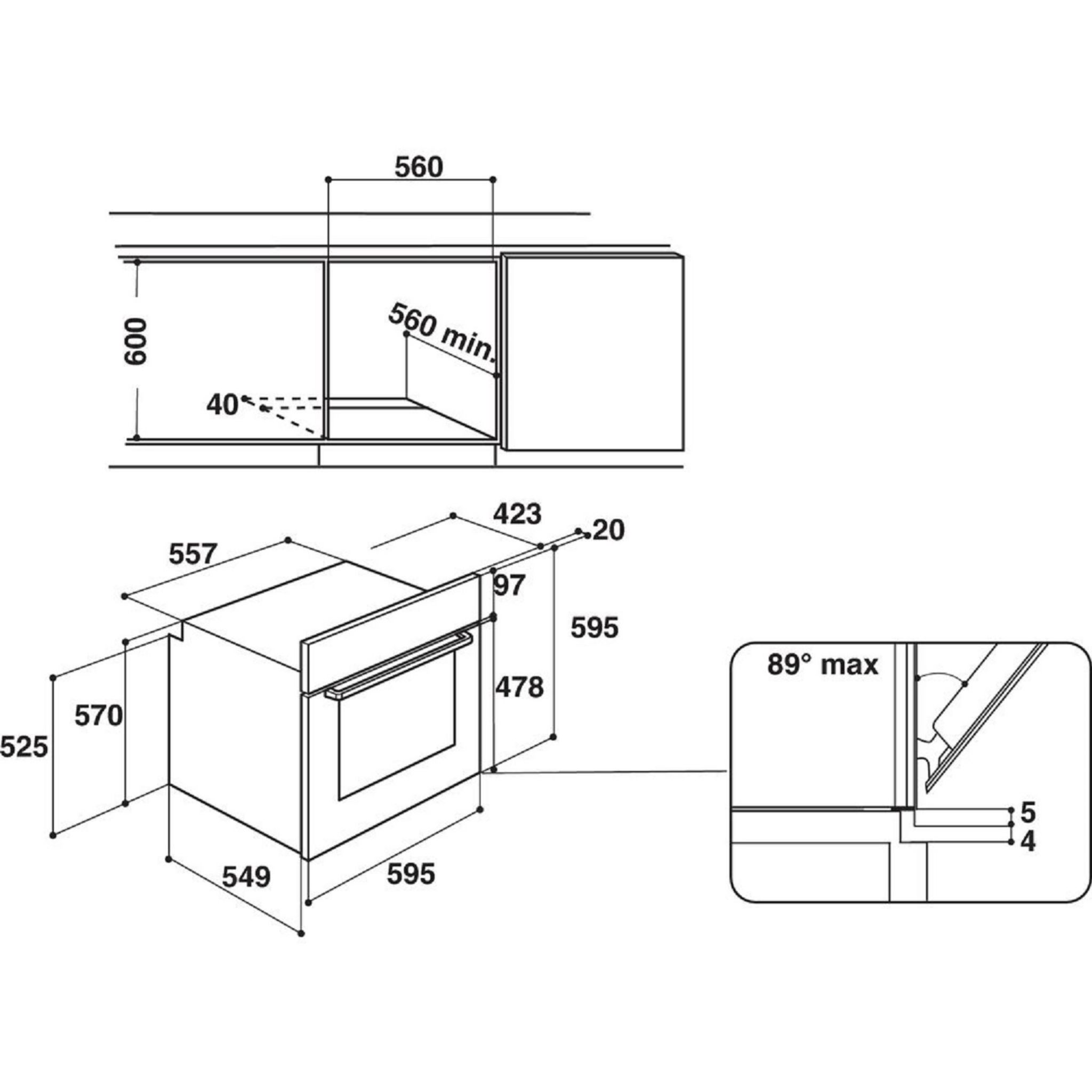 Voir la diapositive 5 : HOTPOINT Four encastrable FA2844PIXHA, 71 L, Multifonction, Chaleur pulsée, Nettoyage pyrolyse, A+