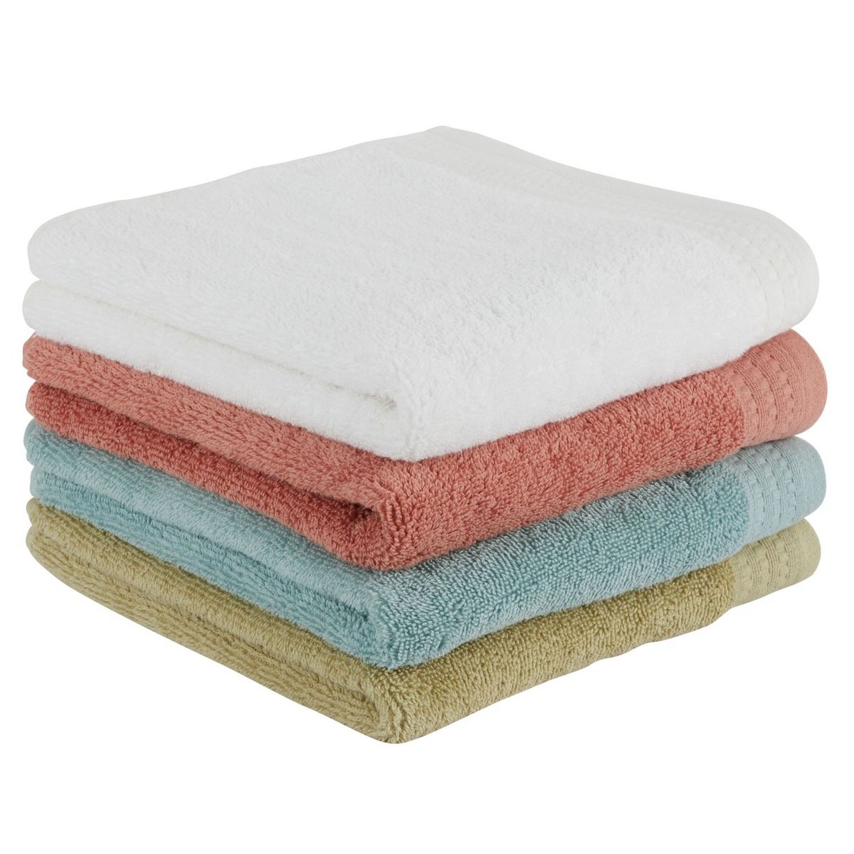 ACTUEL Serviette de toilette unie en pur coton équitable labellisé Max Havelaar 450 g/m2