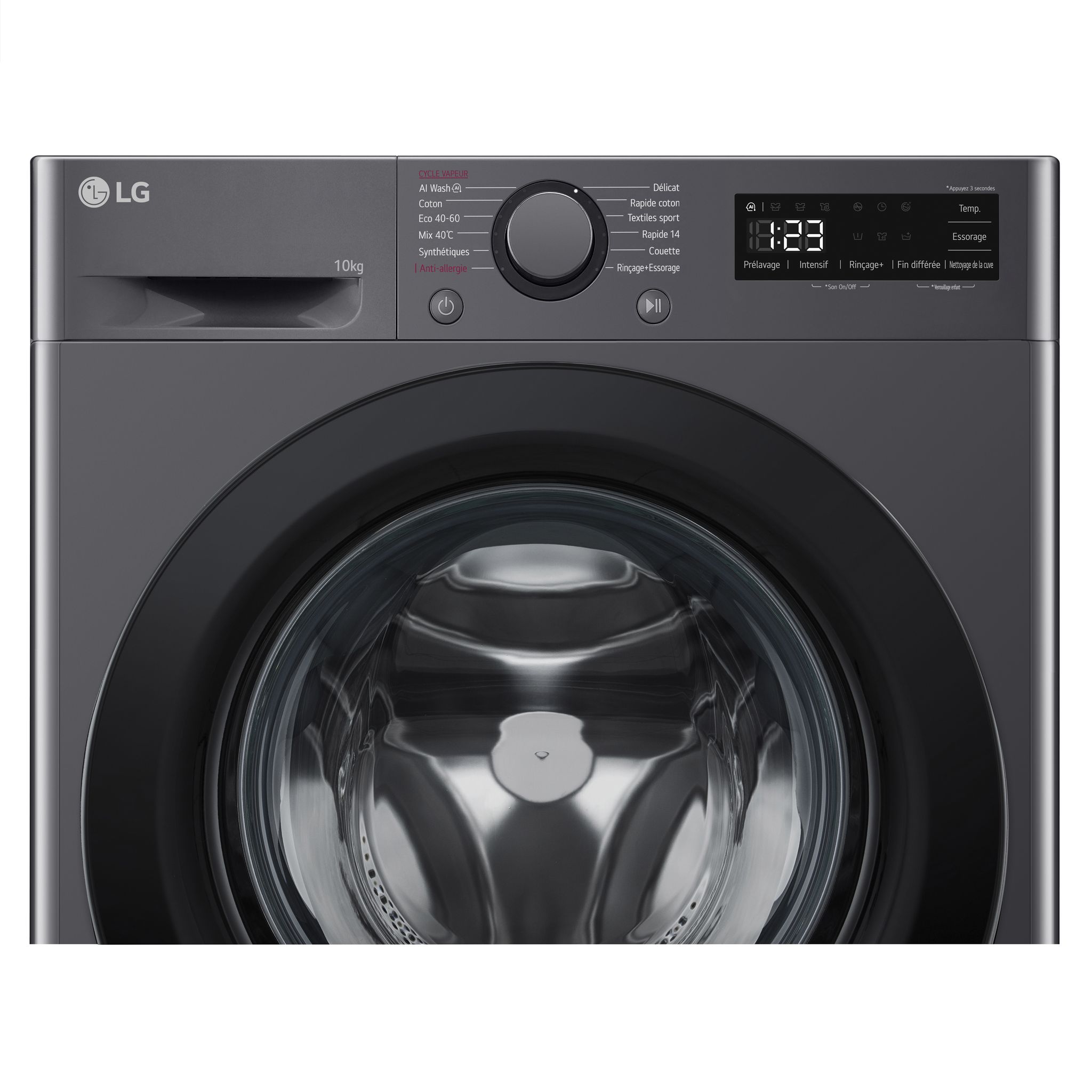 Voir la diapositive 4 : LG Lave linge hublot à induction F14R35MBS, 10 kg, 1400/min, A