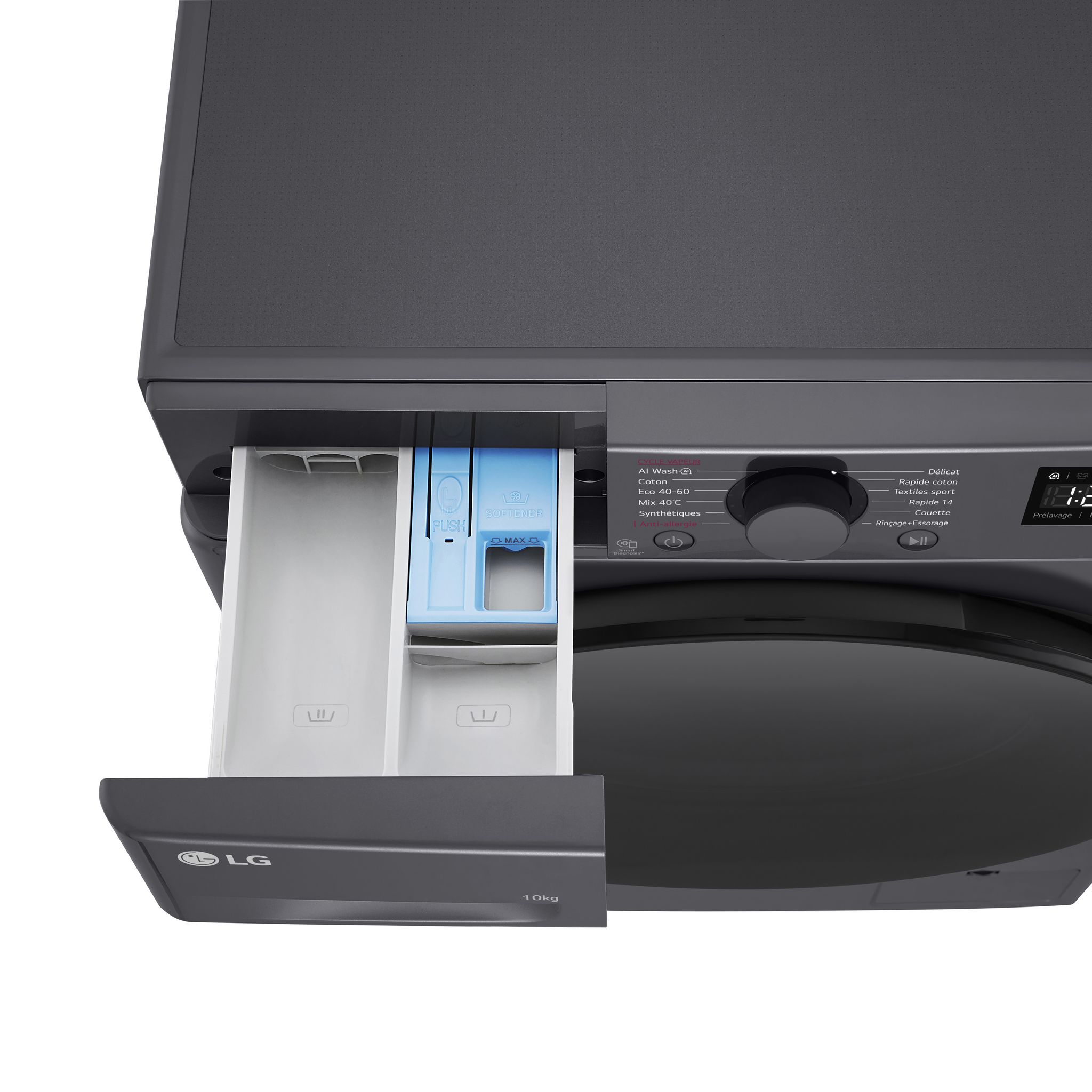 Voir la diapositive 6 : LG Lave linge hublot à induction F14R35MBS, 10 kg, 1400/min, A