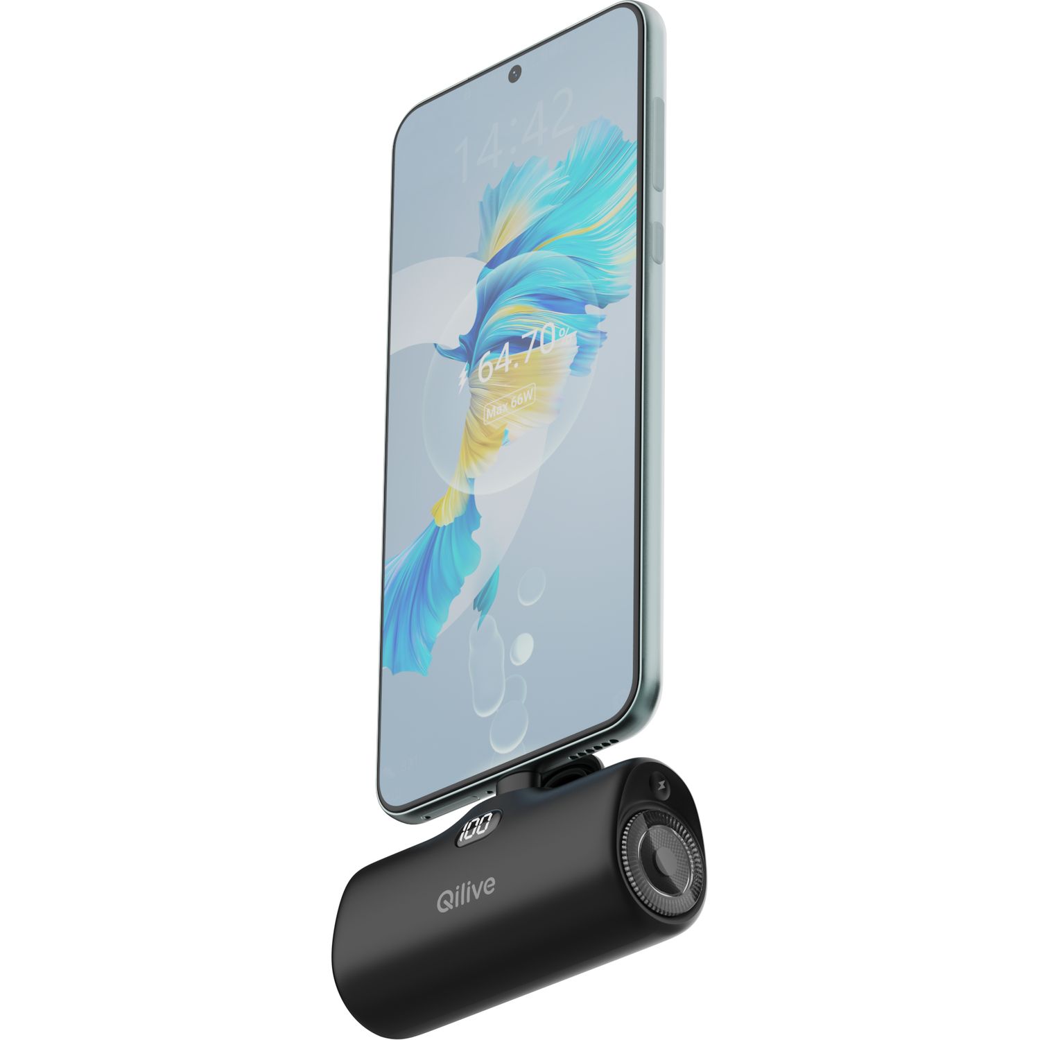 Voir la diapositive 4 : QILIVE Batterie de secours USB C 4600mAh