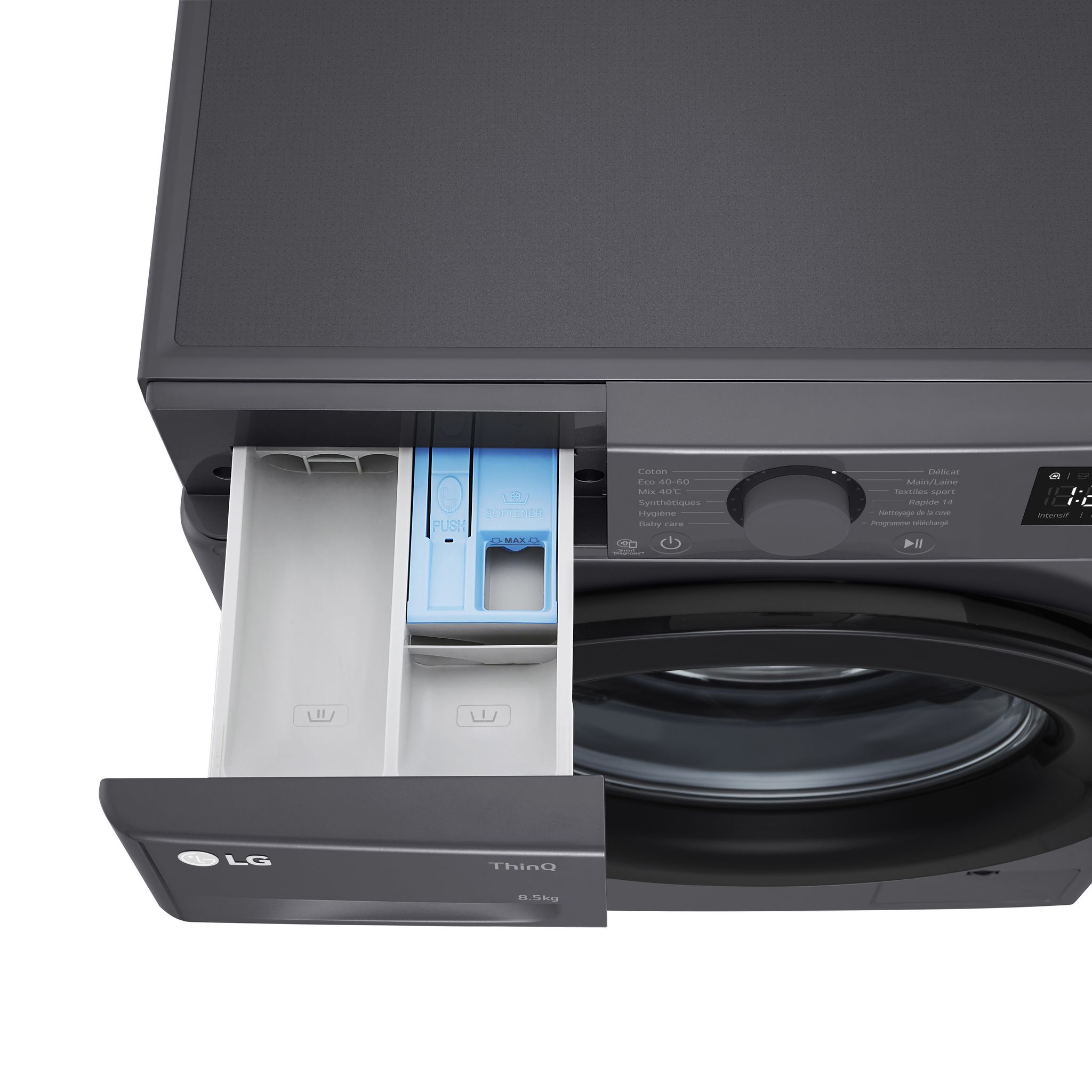 Voir la diapositive 6 : LG Lave linge hublot à induction F82AV35MB, 8.5 kg, 1200 T/min, A