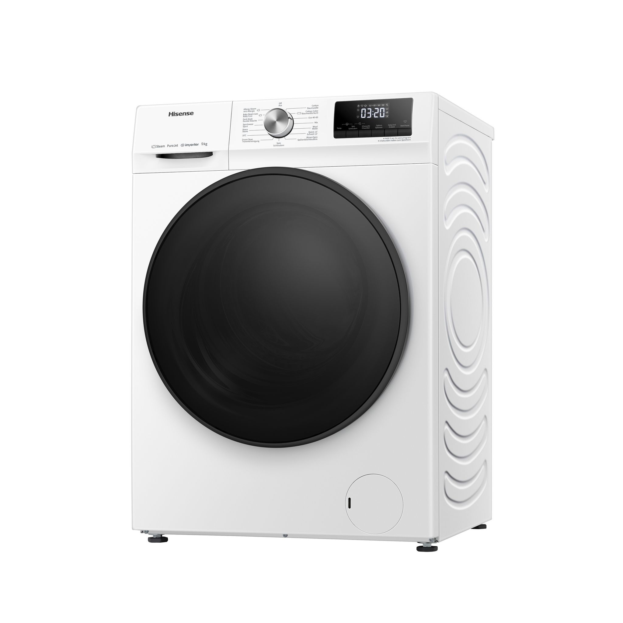 Voir la diapositive 4 : HISENSE Lave linge hublot à induction WFQA9014EVJM, 9 kg, 1400 T/min, A