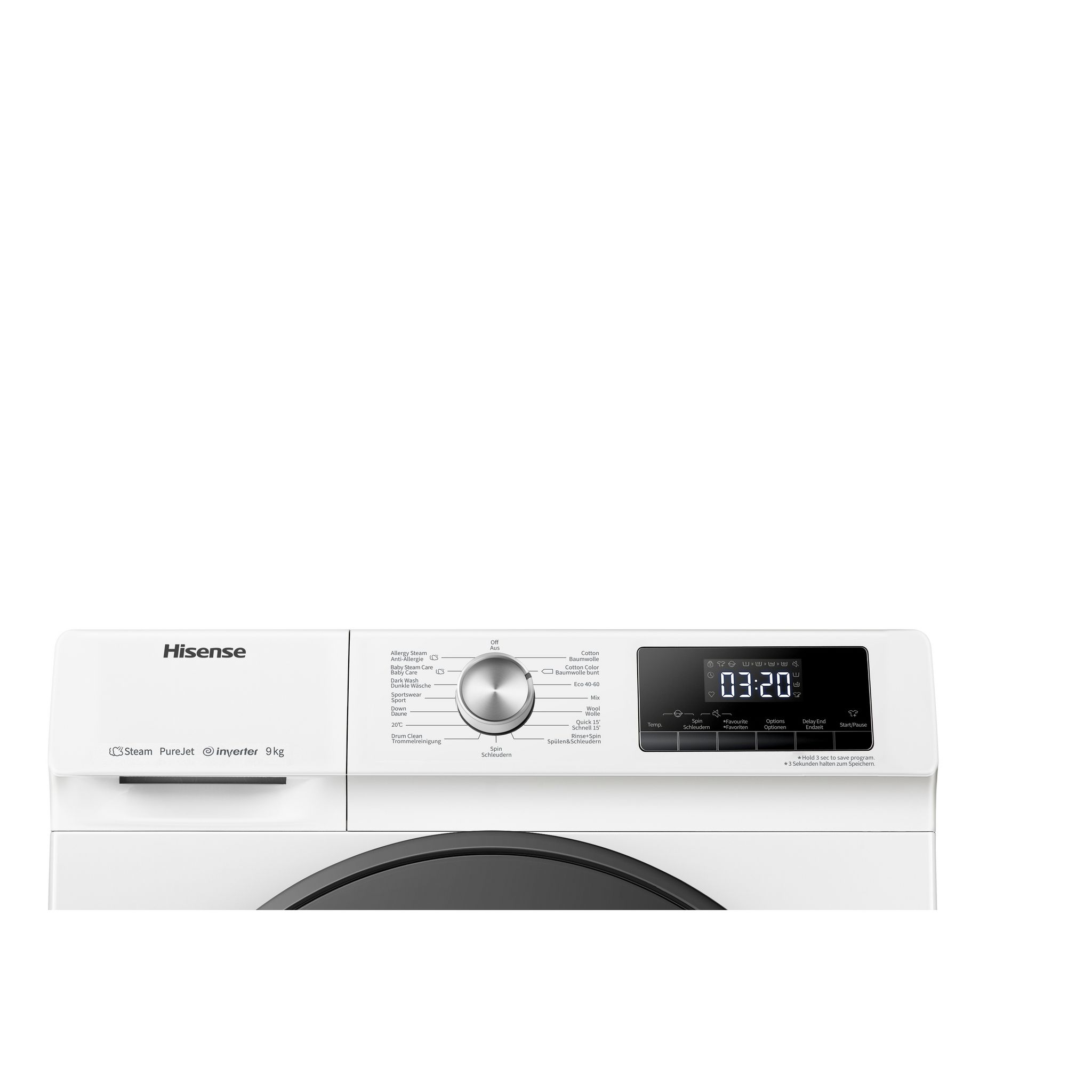 Voir la diapositive 5 : HISENSE Lave linge hublot à induction WFQA9014EVJM, 9 kg, 1400 T/min, A