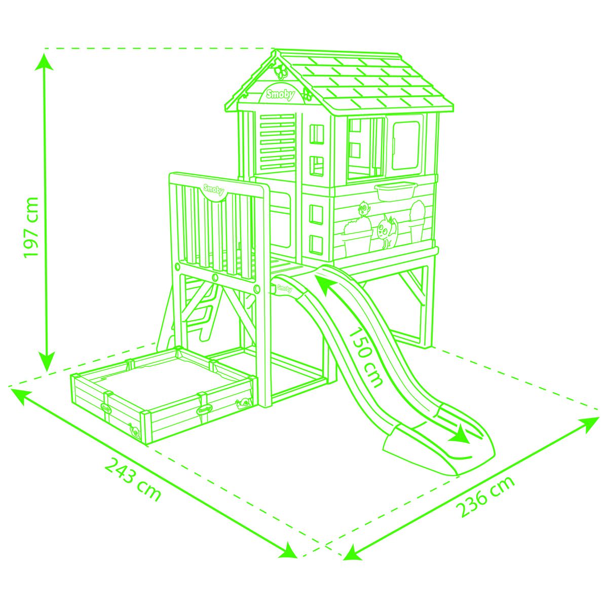 SMOBY Maison pilotis square