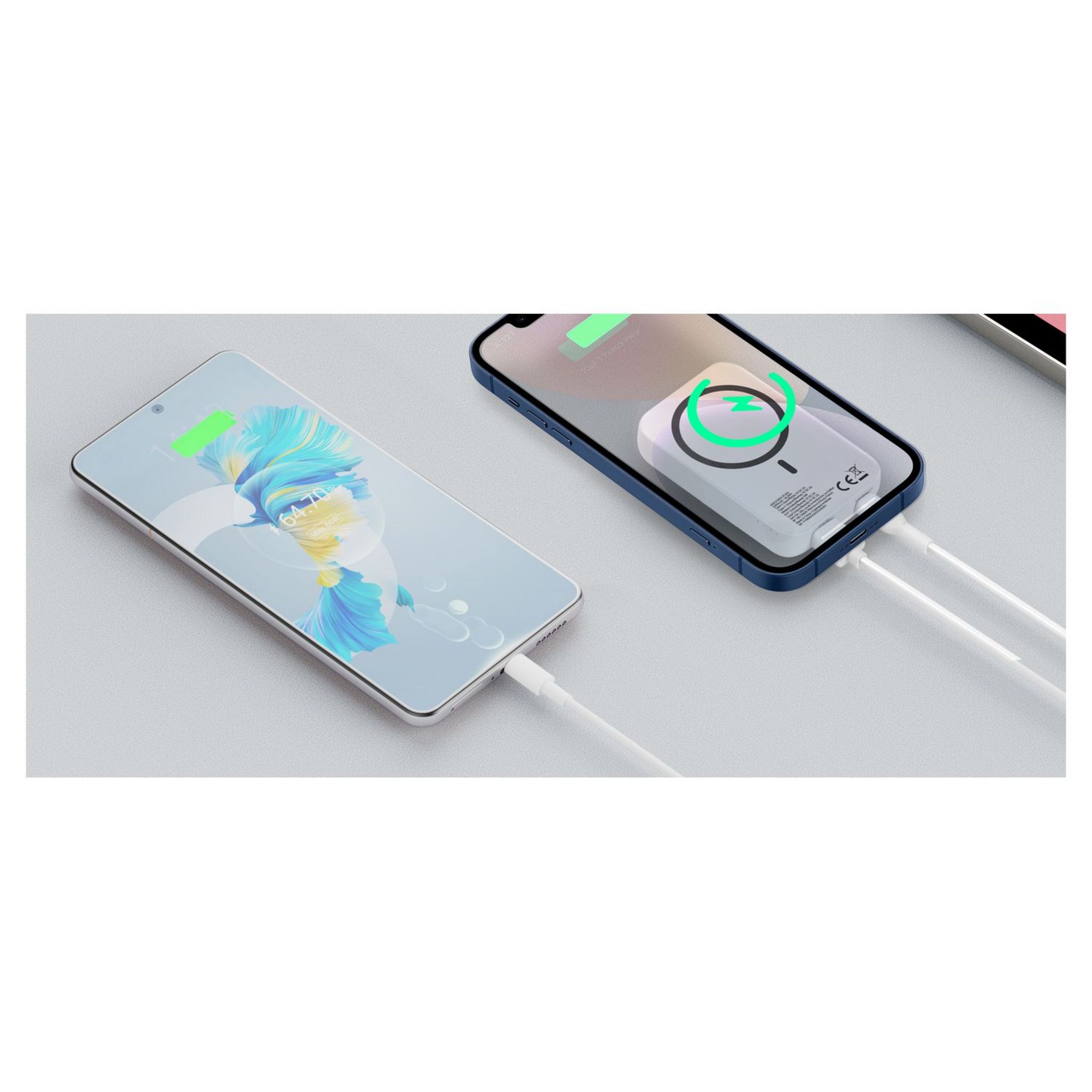 Voir la diapositive 5 : QILIVE Batterie de secours 5000mAh Magsafe - Blanc