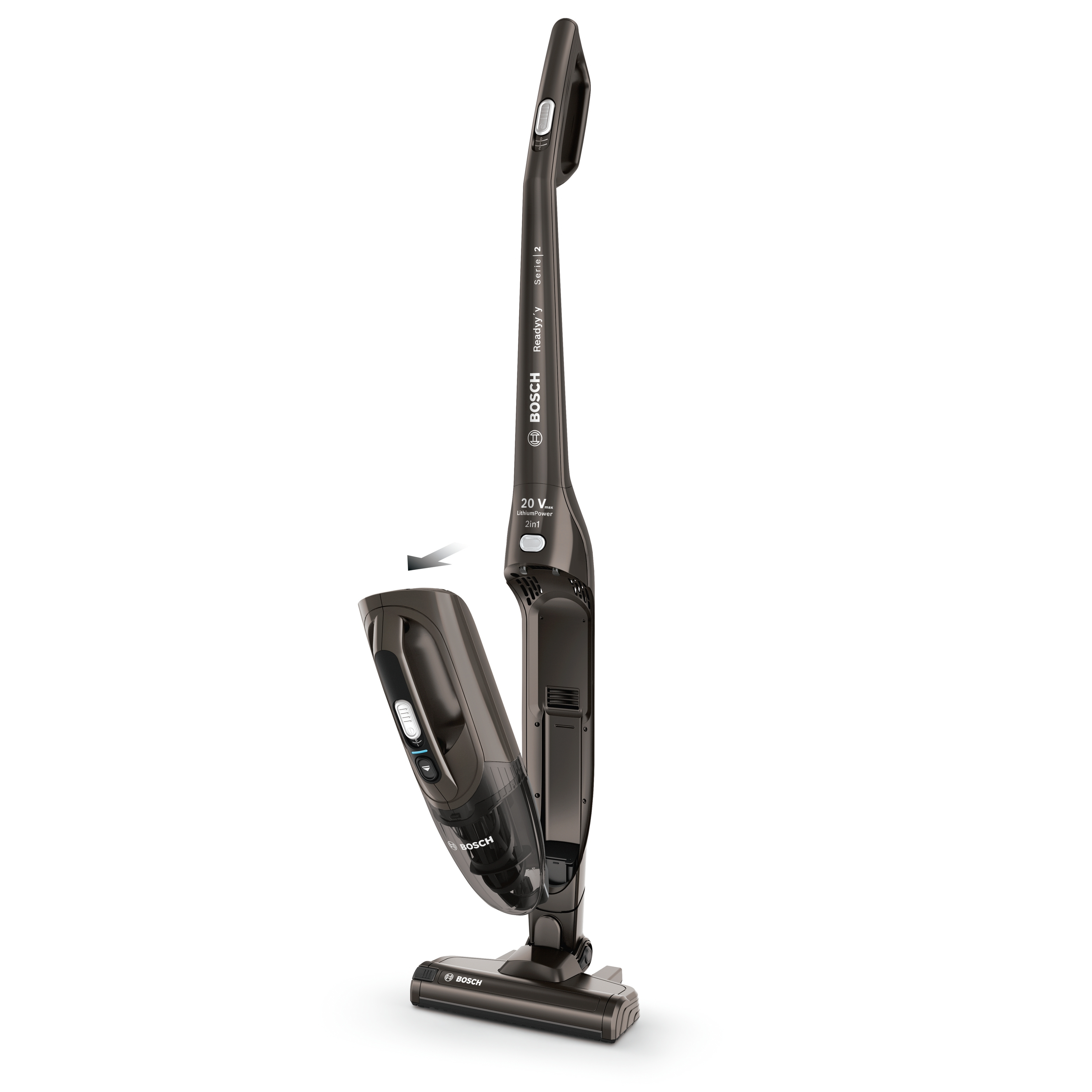 Voir la diapositive 10 : BOSCH Aspirateur balai Readyy'y BCHF220T - Gris
