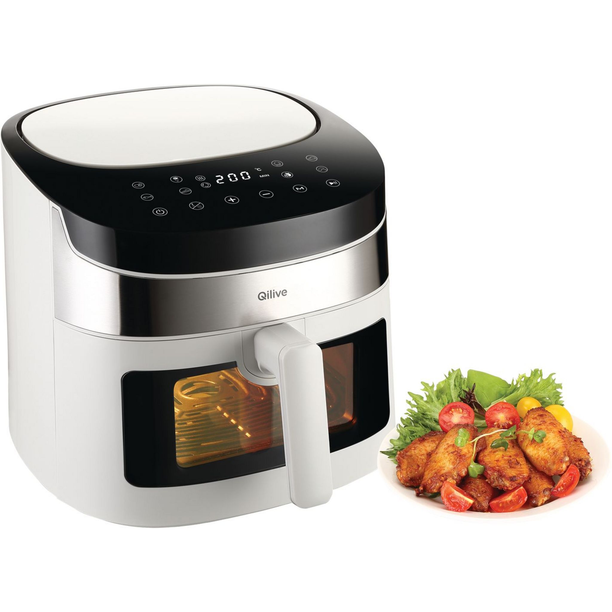 Voir la diapositive 2 : QILIVE Friteuse sans huile à air chaud XL Q.5274 - Blanc