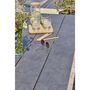 Voir la diapositive 3 : DCB GARDEN Table de jardin rectangulaire - 4/6 places - Aluminium et plateau effet pierre - Blanc - ANNECY
