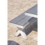 Voir la diapositive 4 : DCB GARDEN Table de jardin rectangulaire - 4/6 places - Aluminium et plateau effet pierre - Blanc - ANNECY