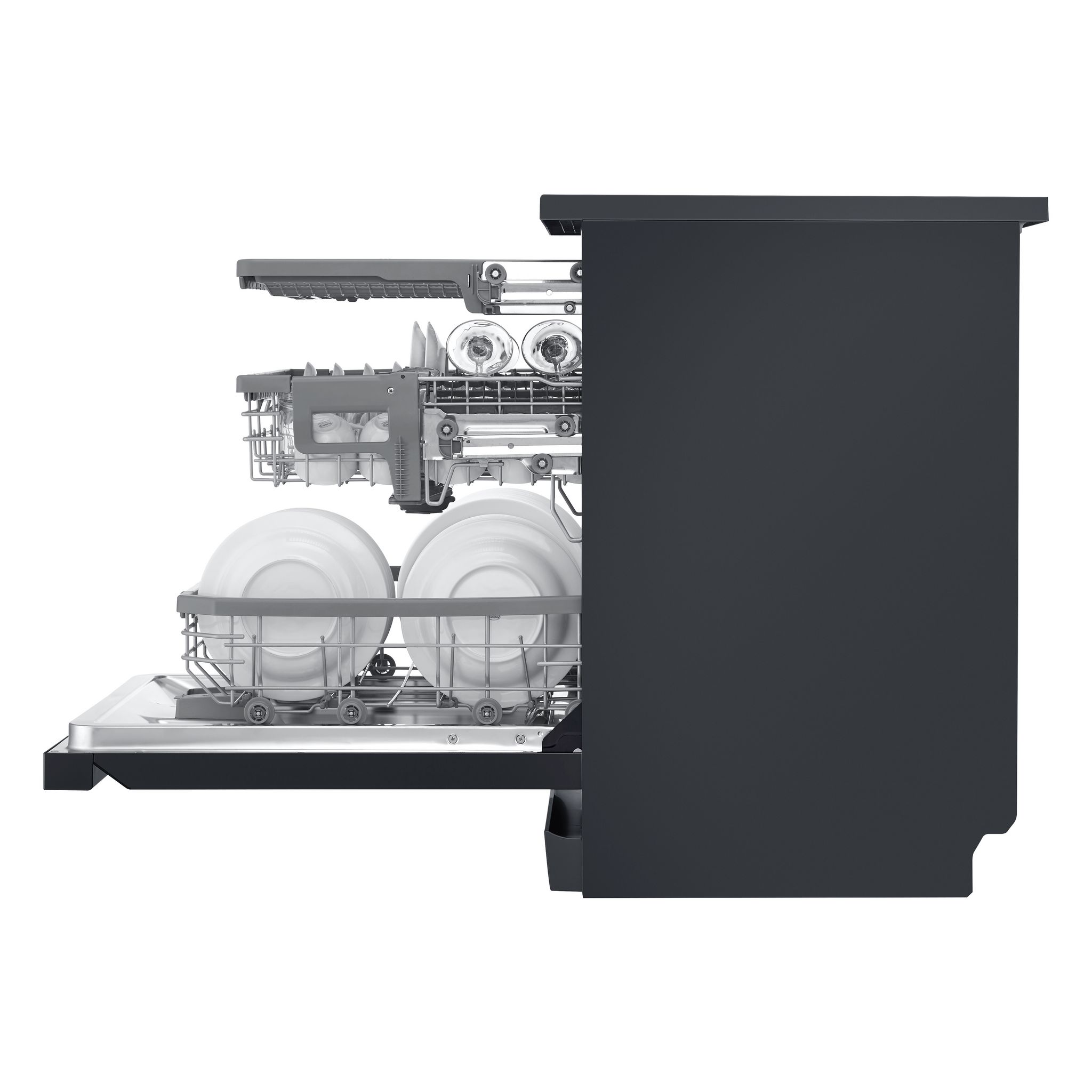 Voir la diapositive 7 : LG Lave vaisselle pose libre DF455HMS, 14 couverts, 60 cm, 41 dB, C