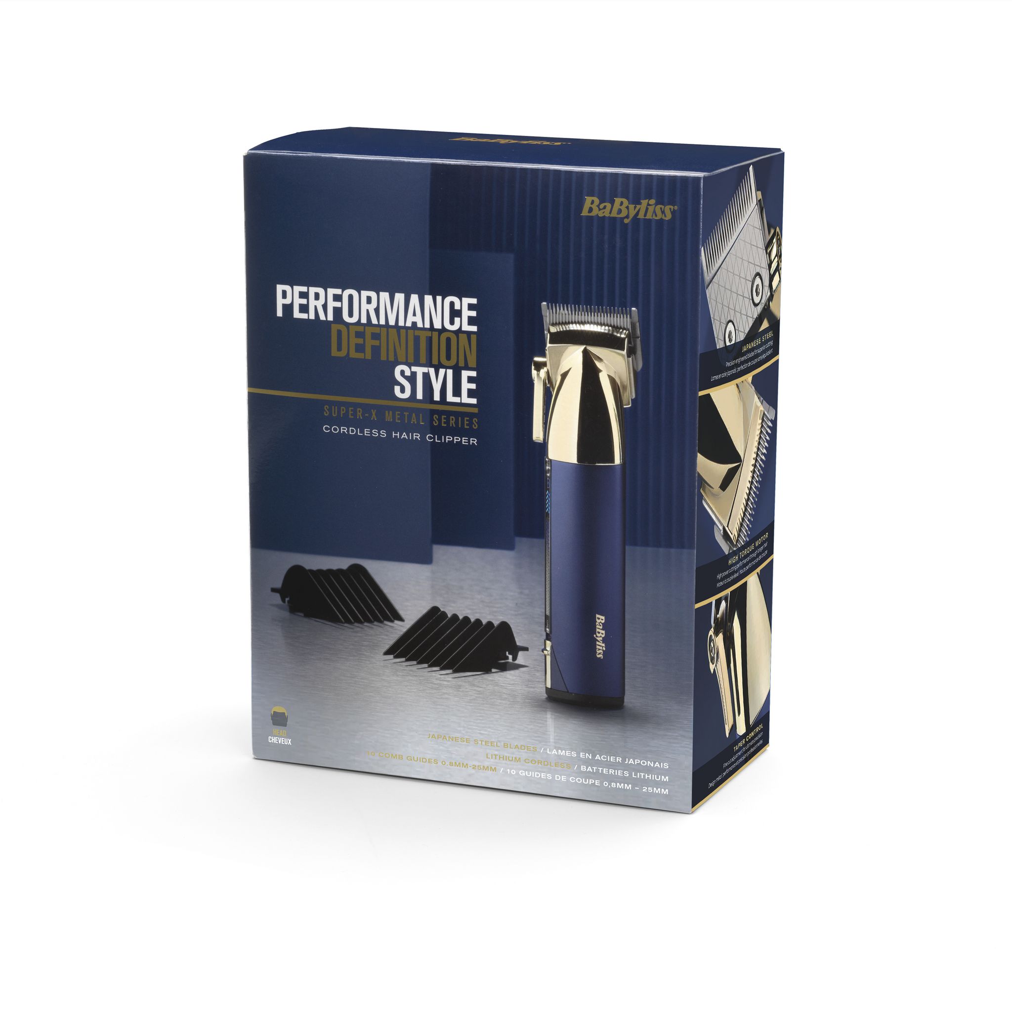 Voir la diapositive 6 : BABYLISS Tondeuse cheveux E992E - Bleu