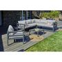 Voir la diapositive 2 : Salon de jardin d'angle - 4/6 places - Aluminium - Gris Anthracite - BEAUBOURG