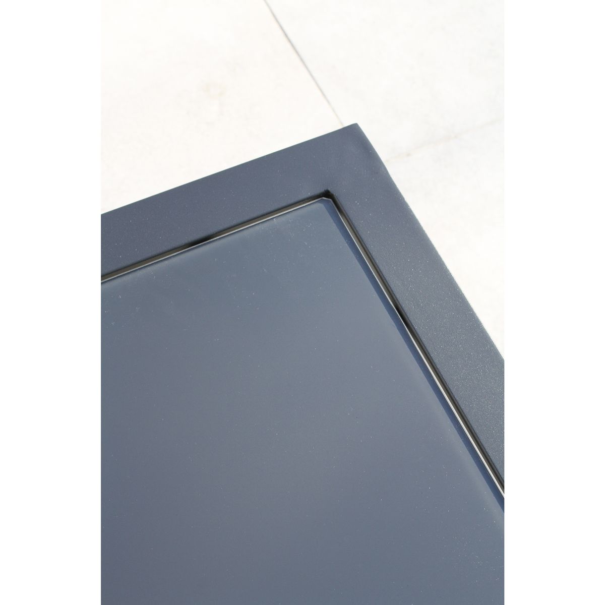 Salon de jardin d'angle - 4/6 places - Aluminium - Gris Anthracite - BEAUBOURG