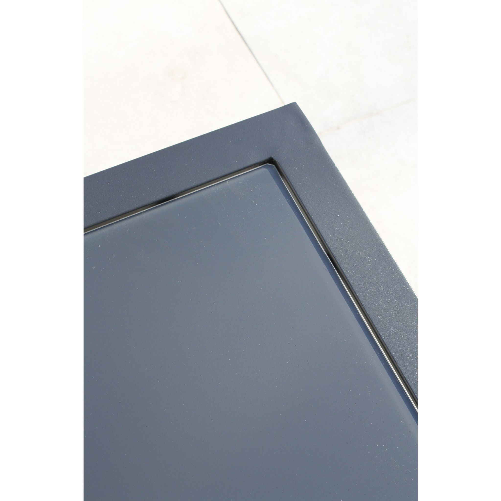 Voir la diapositive 5 : Salon de jardin d'angle - 4/6 places - Aluminium - Gris Anthracite - BEAUBOURG