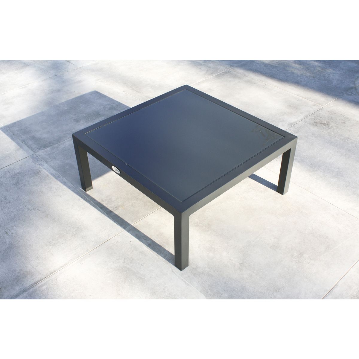 Salon de jardin d'angle - 4/6 places - Aluminium - Gris Anthracite - BEAUBOURG